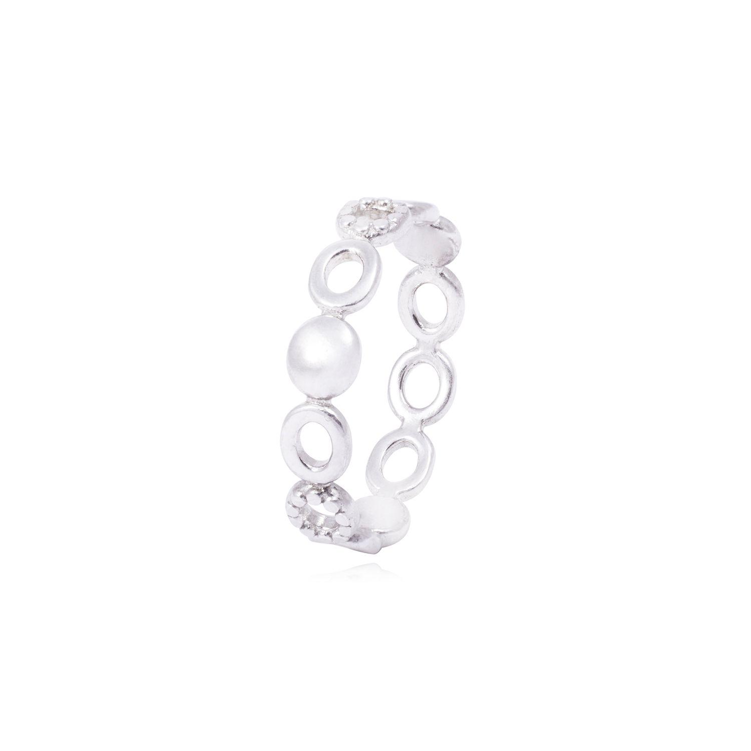 Anillo de Plata Esterlina 925 Argolla Lisa Abierta Biselado Elegante-2