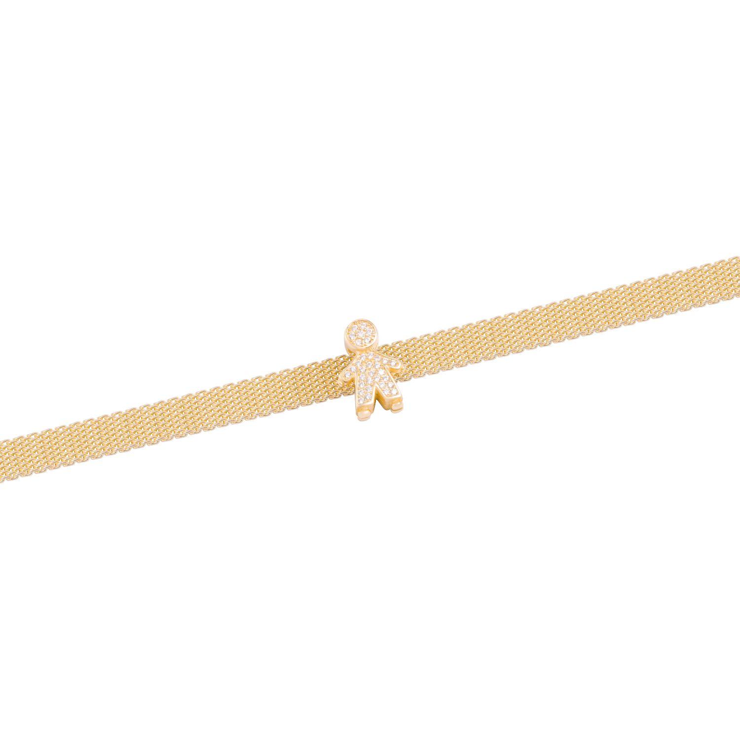 Dije de Plata broche Niño con Circonita Revestido en Oro 18kt-2