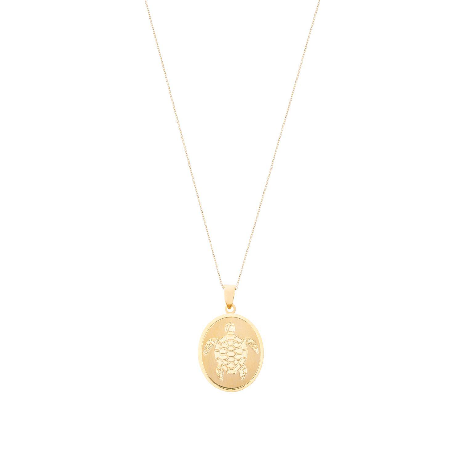 Collar de Oro 18kt Medalla Tortuga-2