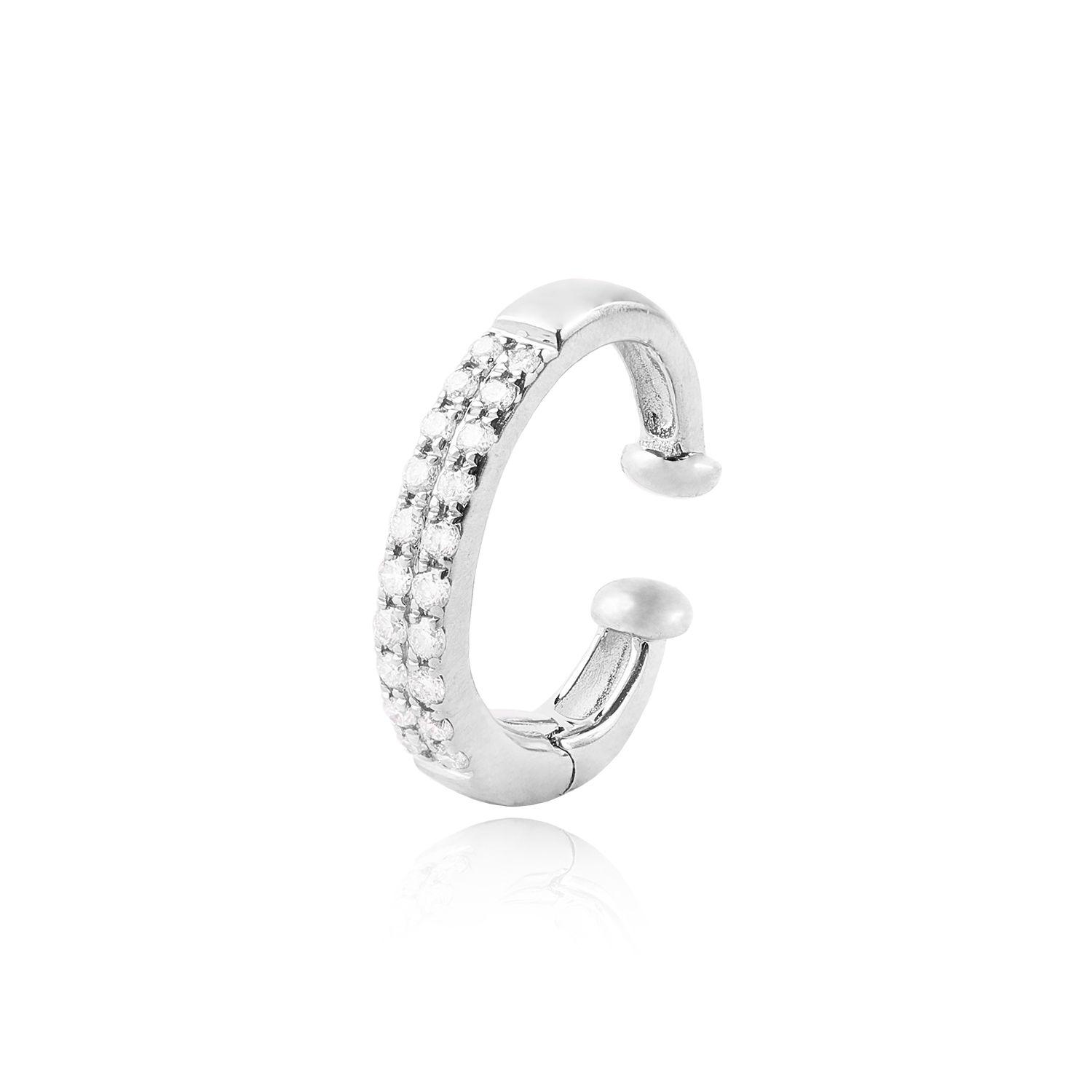 Aro de Oro Blanco 18kt Diamantes 9Pts Total Corte Brillante-0
