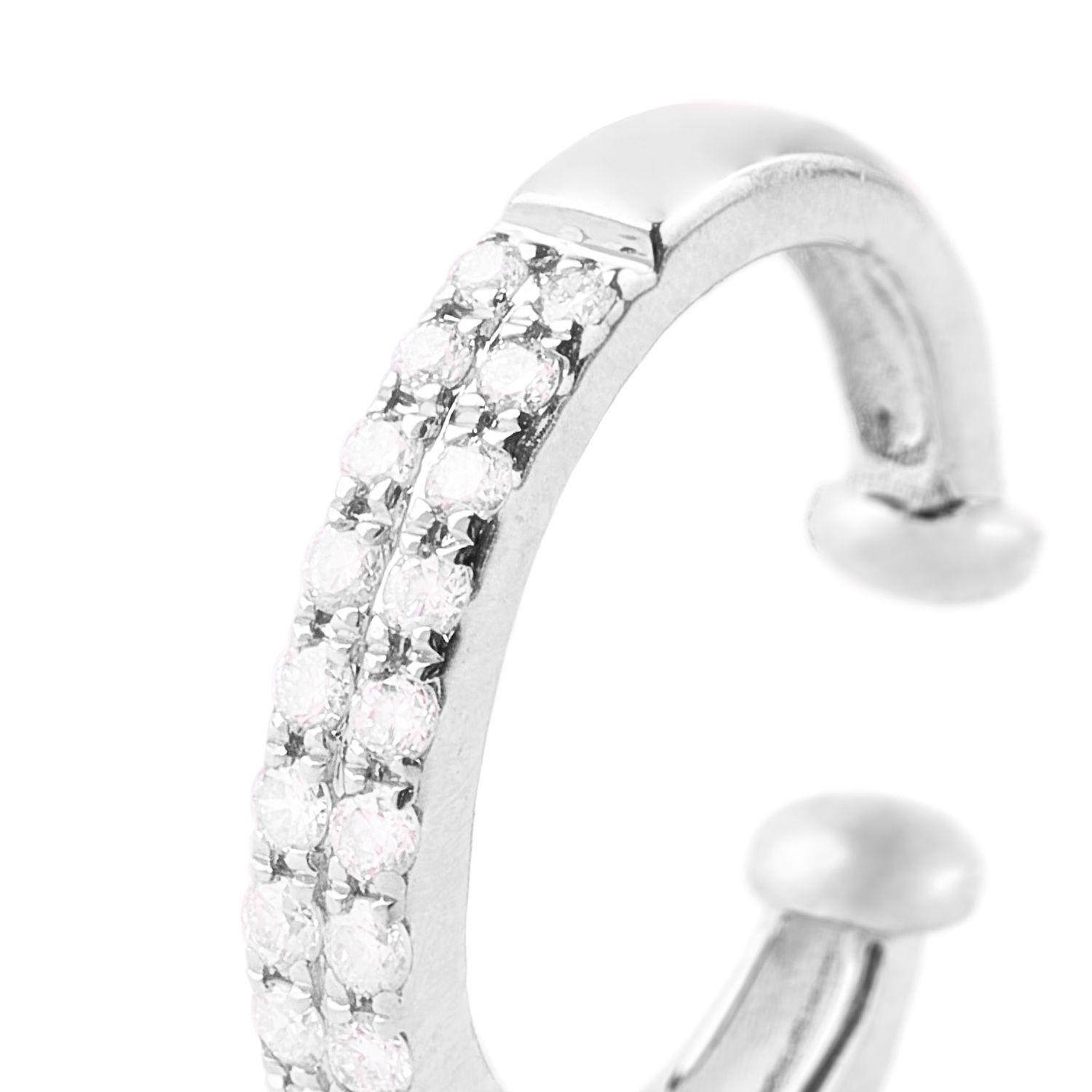Aro de Oro Blanco 18kt Diamantes 9Pts Total Corte Brillante-1