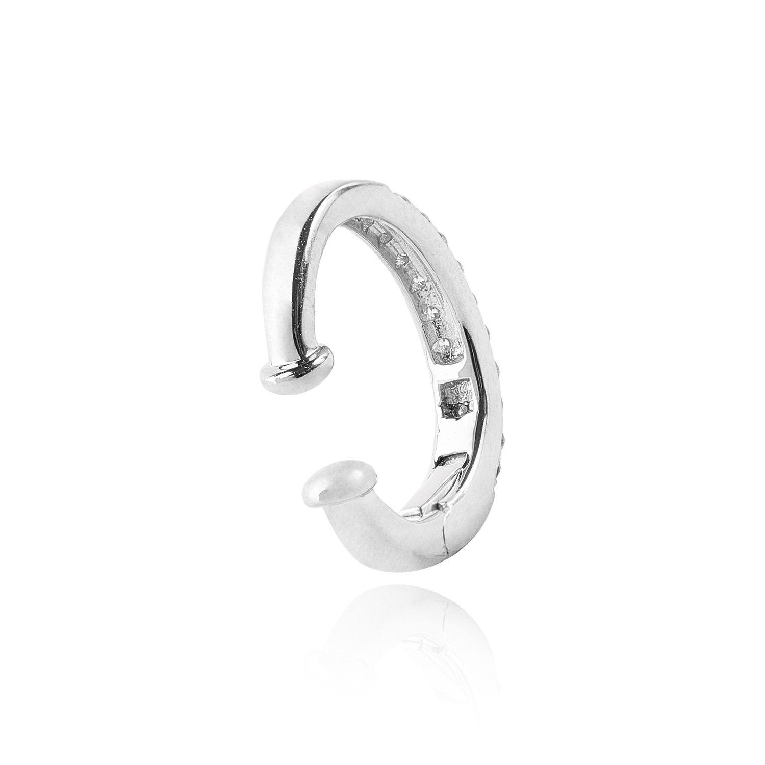 Aro de Oro Blanco 18kt Diamantes 9Pts Total Corte Brillante-2