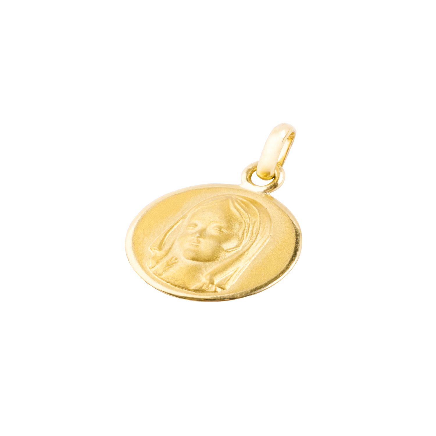 Colgante de Oro 18kt Virgen niña mediano-0