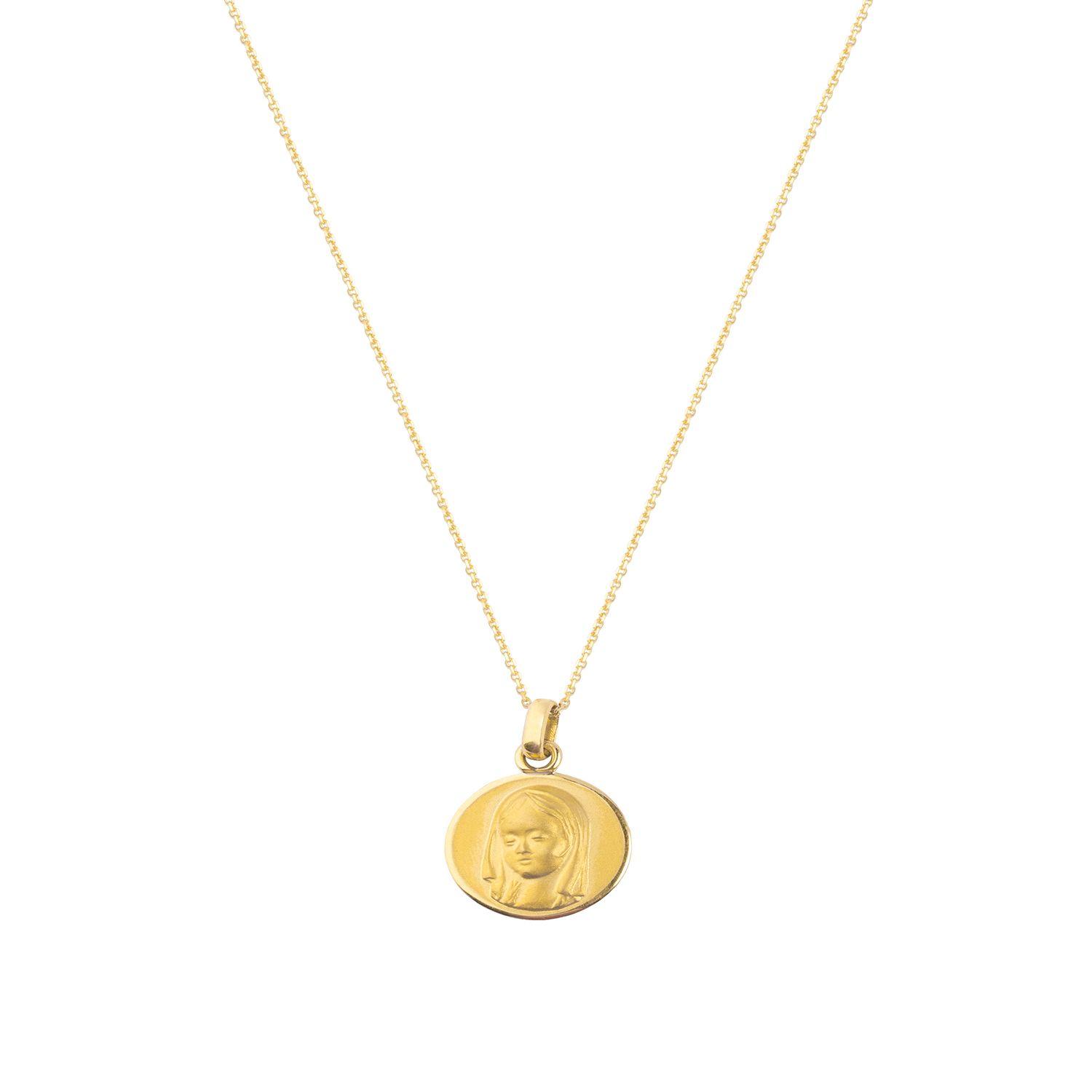 Colgante de Oro 18kt Virgen niña mediano-1