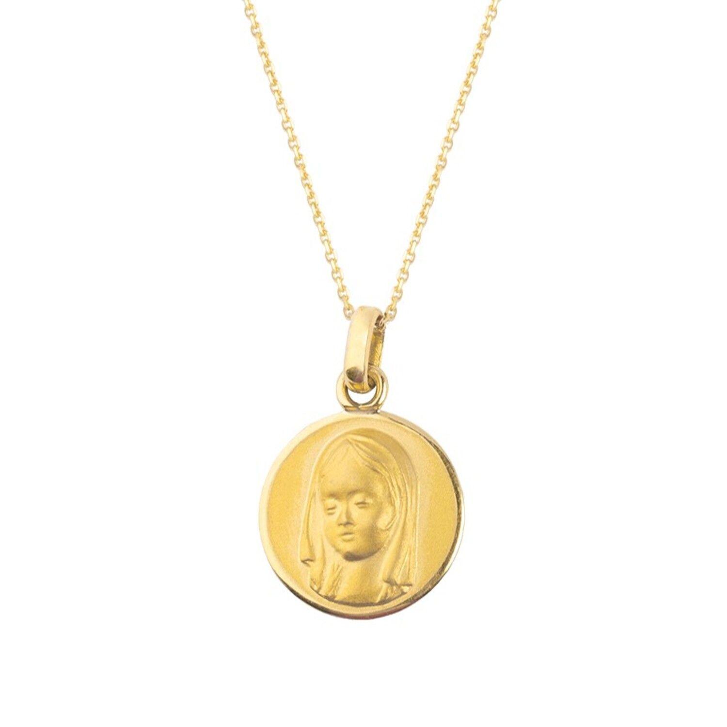Colgante de Oro 18kt Virgen niña mediano-2