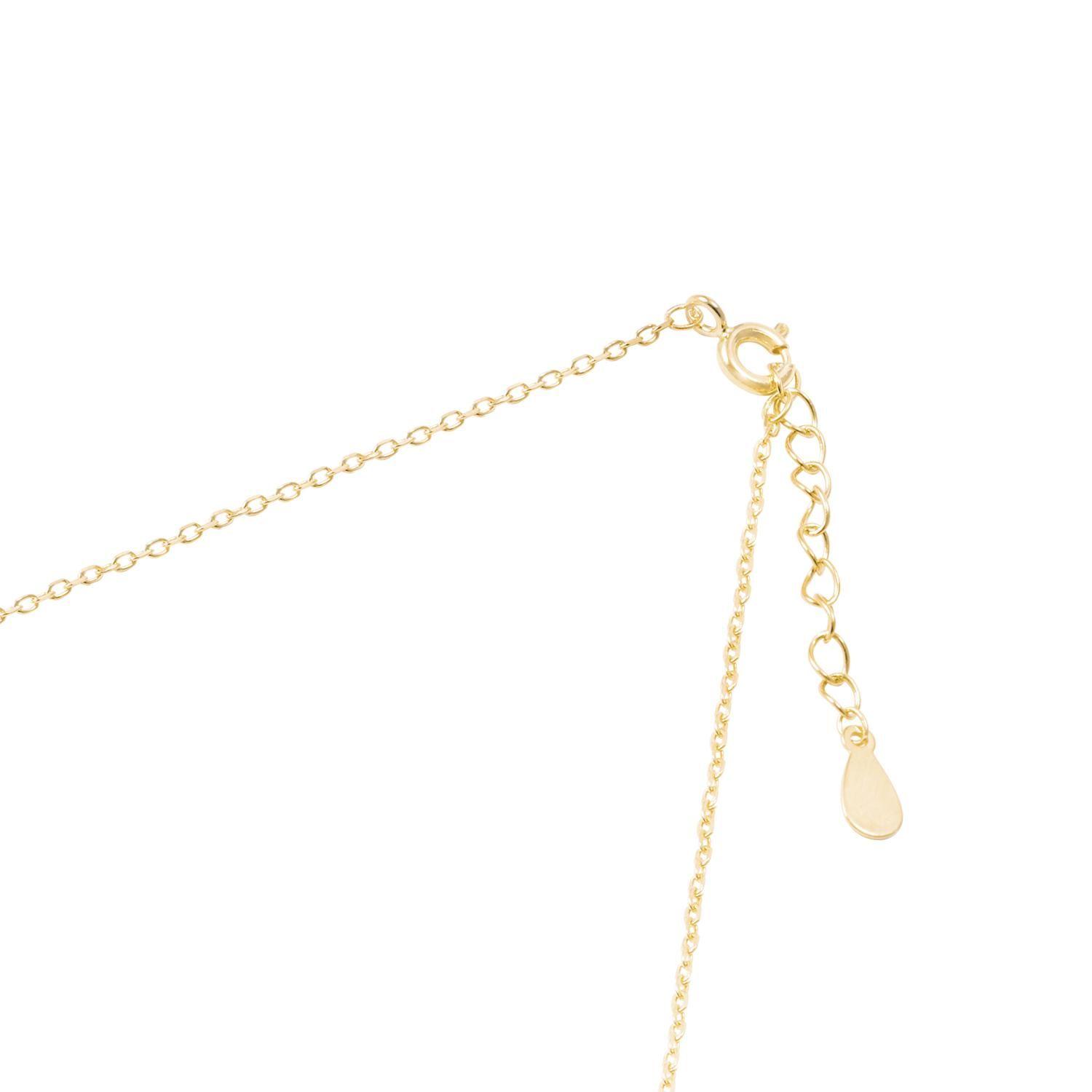 Collar de Plata Esterlina 925 Choker Circones Colgantes Revestido en Oro 18kt-2