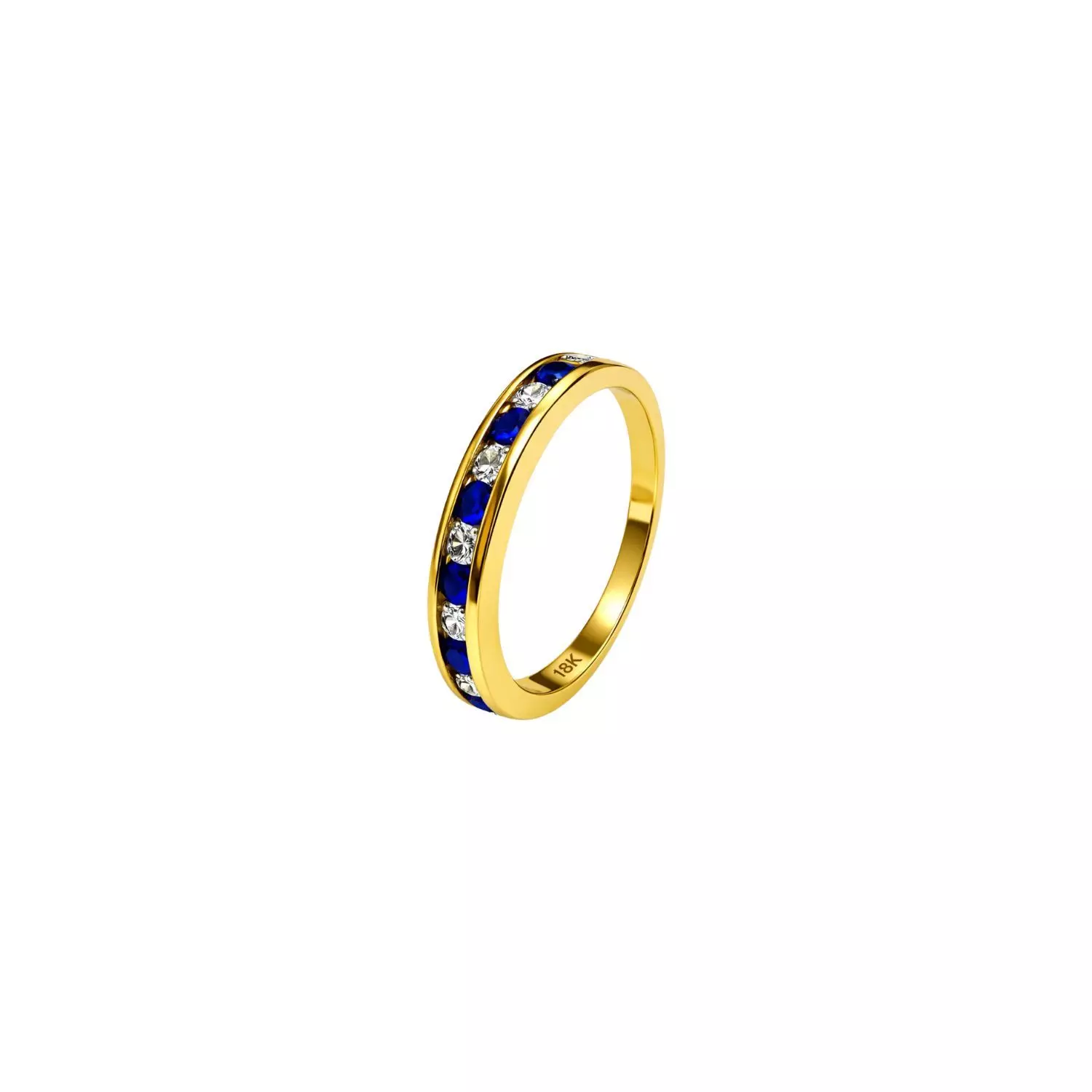 Anillo Oro Amarillo 18kt Armonía Azul-0