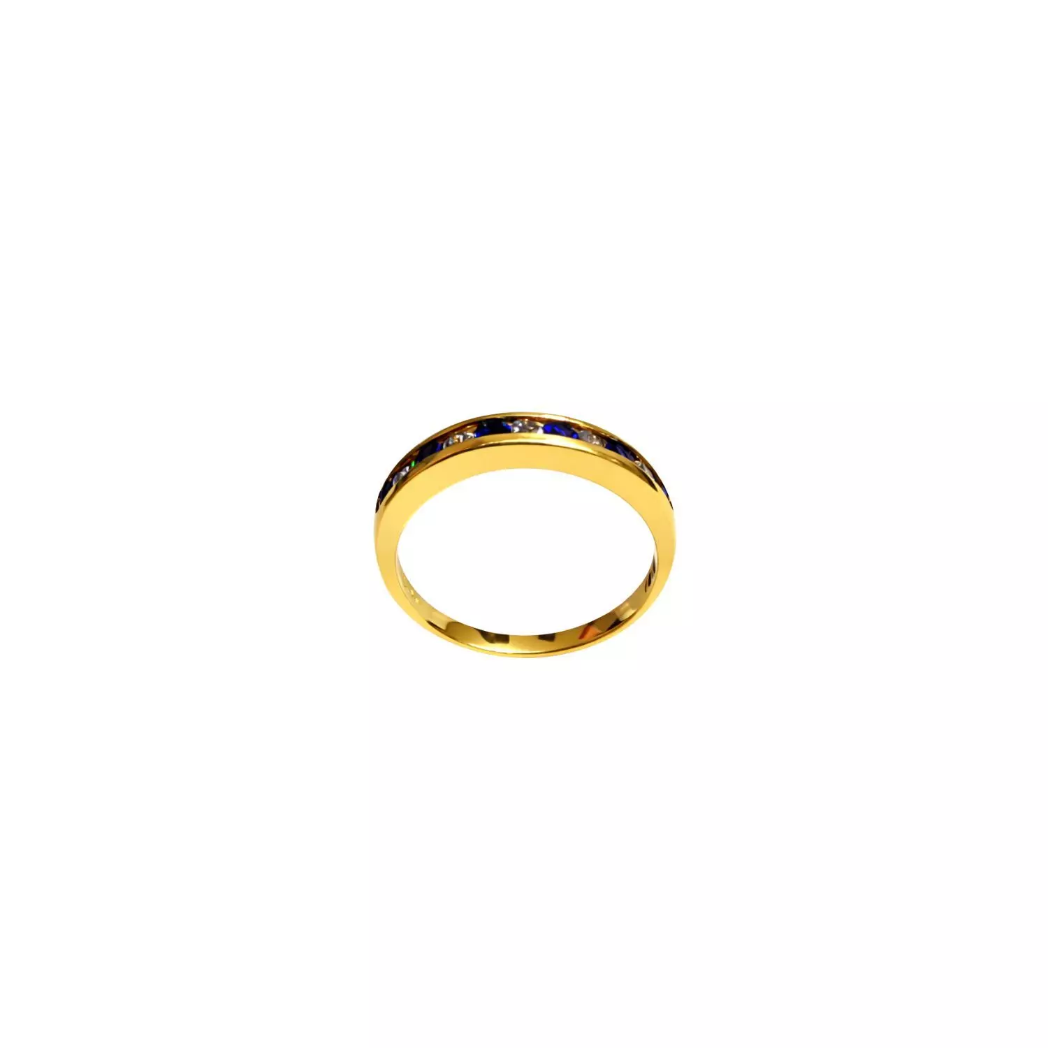 Anillo Oro Amarillo 18kt Armonía Azul-2