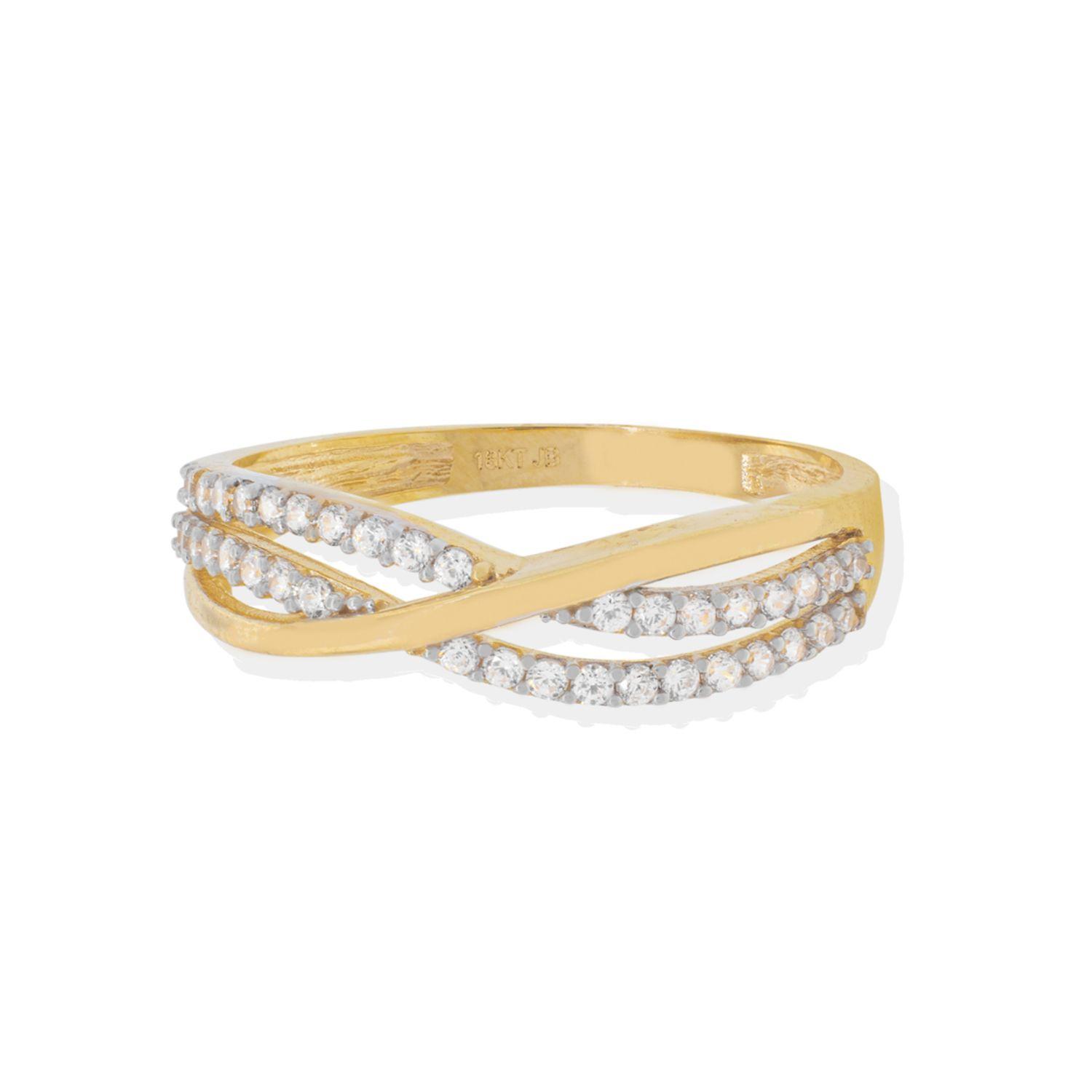 Anillo Compromiso de Oro 18Kt Circones Doble Onda-2