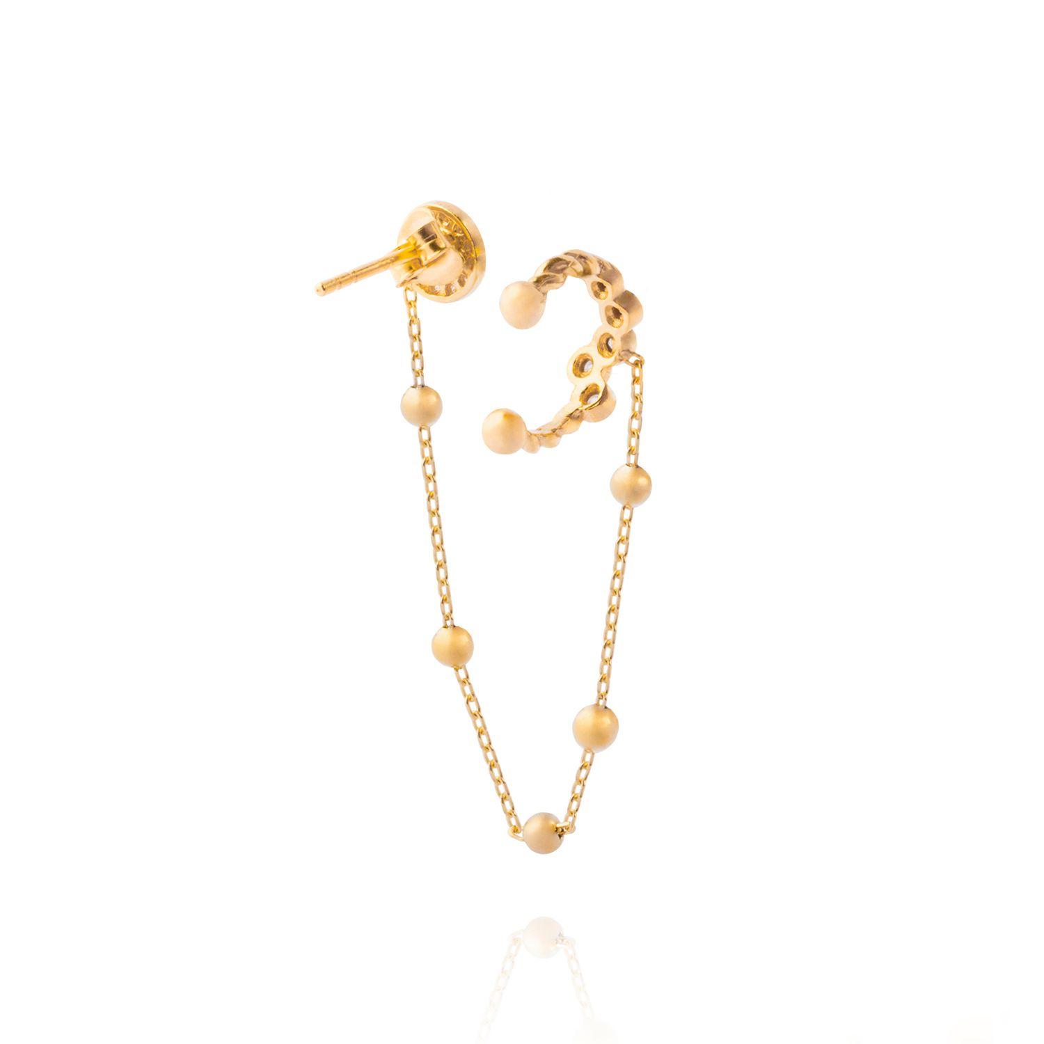 Aro piercing de Plata Esterlina 925 Argolla Revestido en Oro 18kt-1