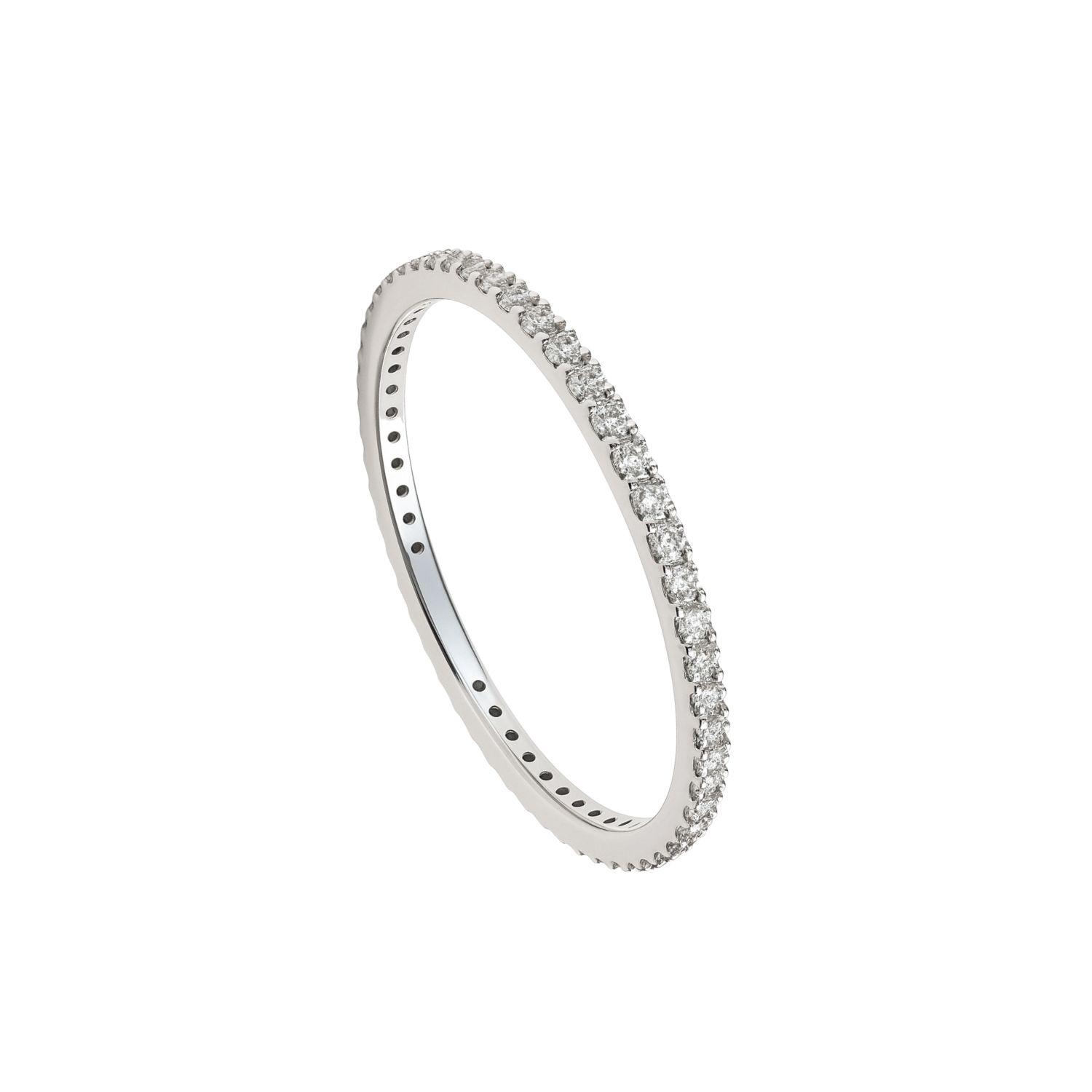 Anillo Plata Esterlina 925 Cintillo Infinito con Circonita-0