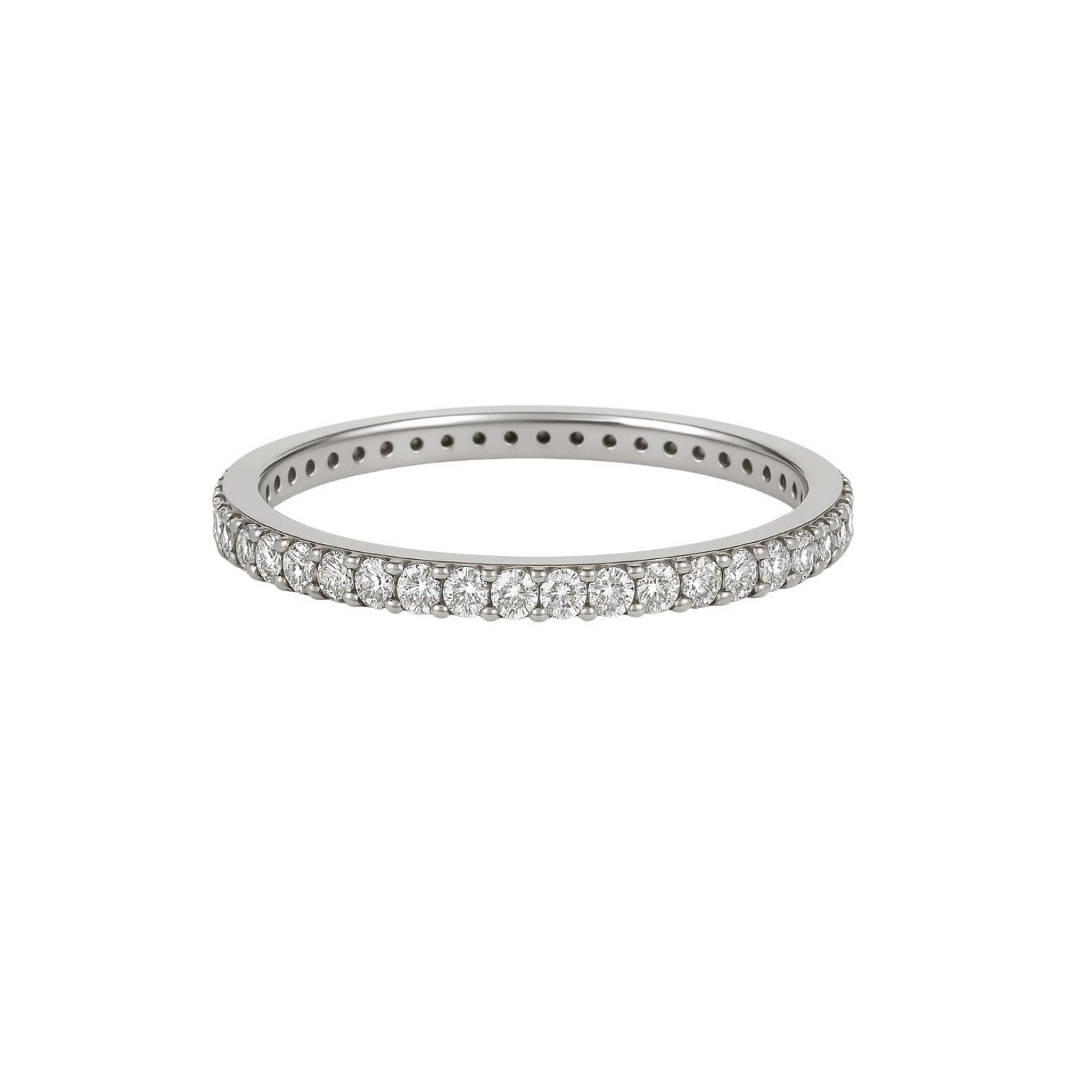 Anillo Plata Esterlina 925 Cintillo Infinito con Circonita-1