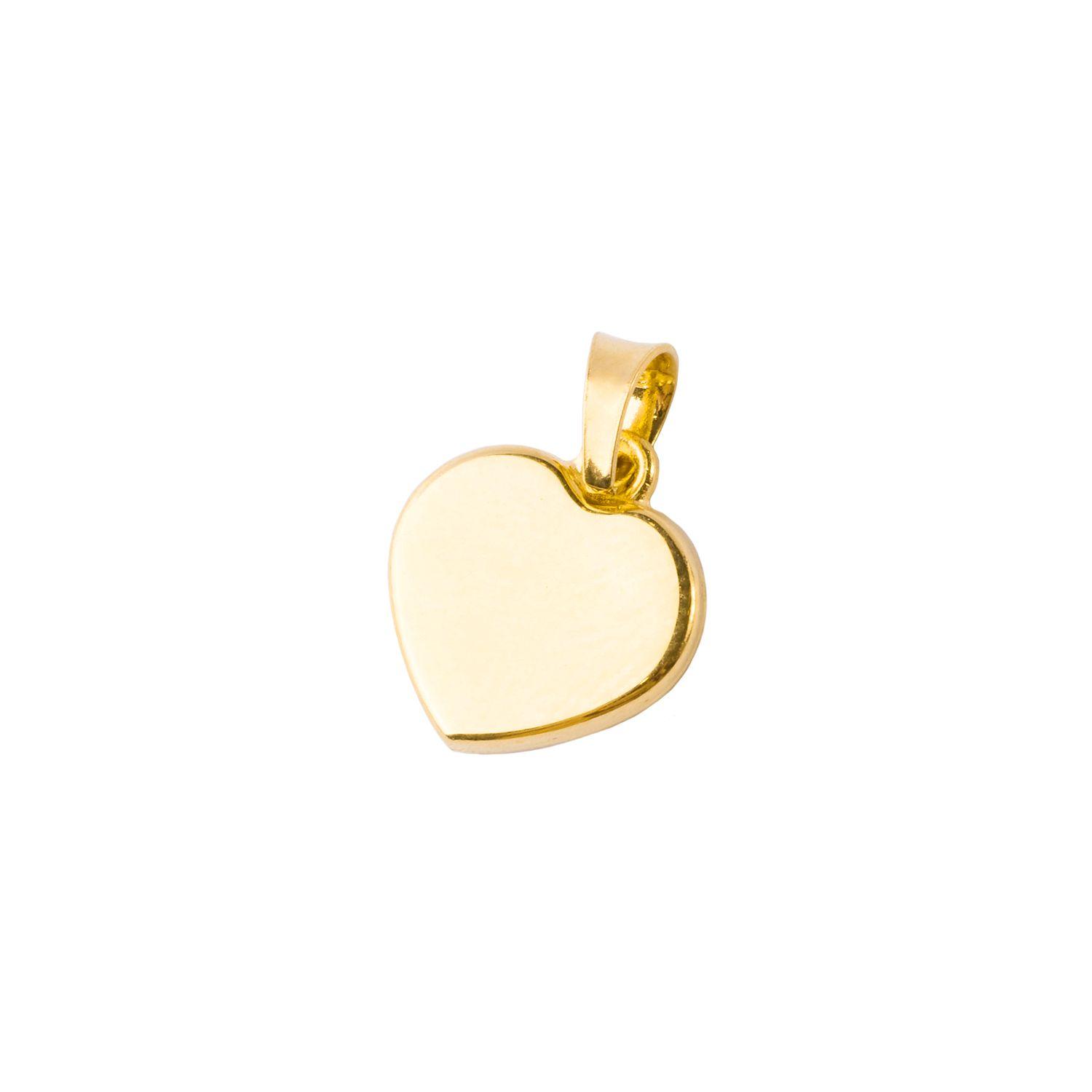 Collar de Oro Amarillo 18kt Corazón Plano-1