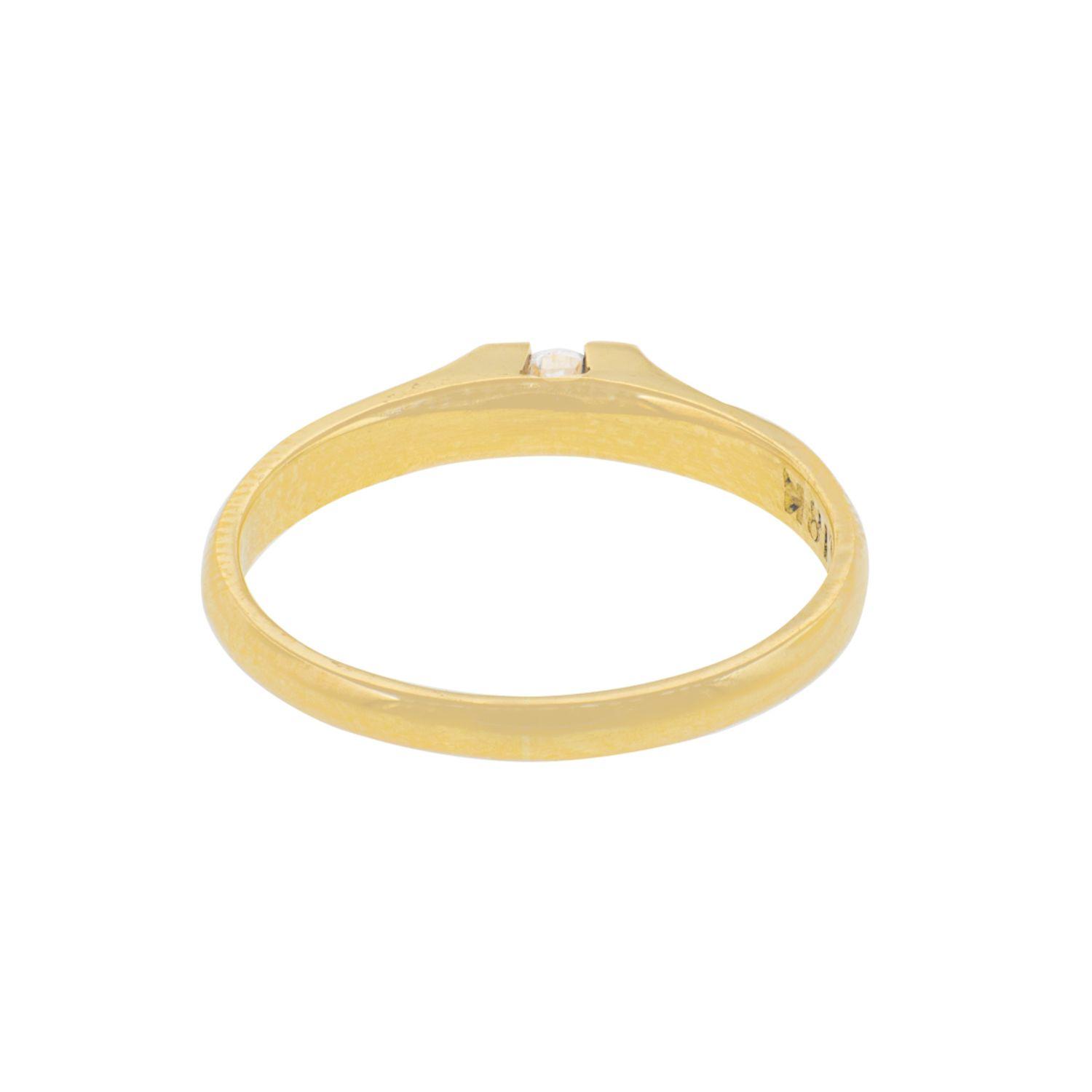 Anillo Compromiso Oro Amarillo 18kt  Milán 1x3ptos Diamante-3