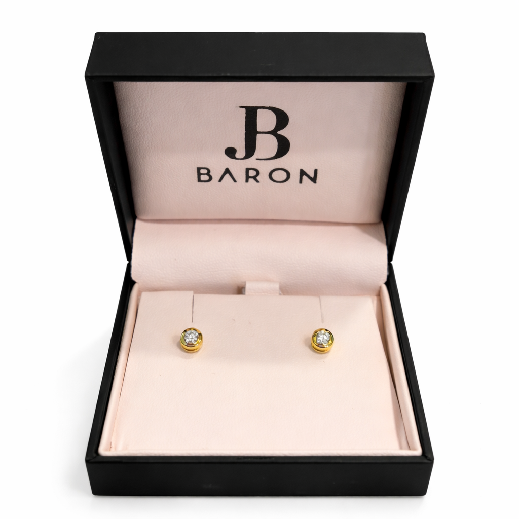 Aros de Oro 18kt Punto de Luz Circonita-2