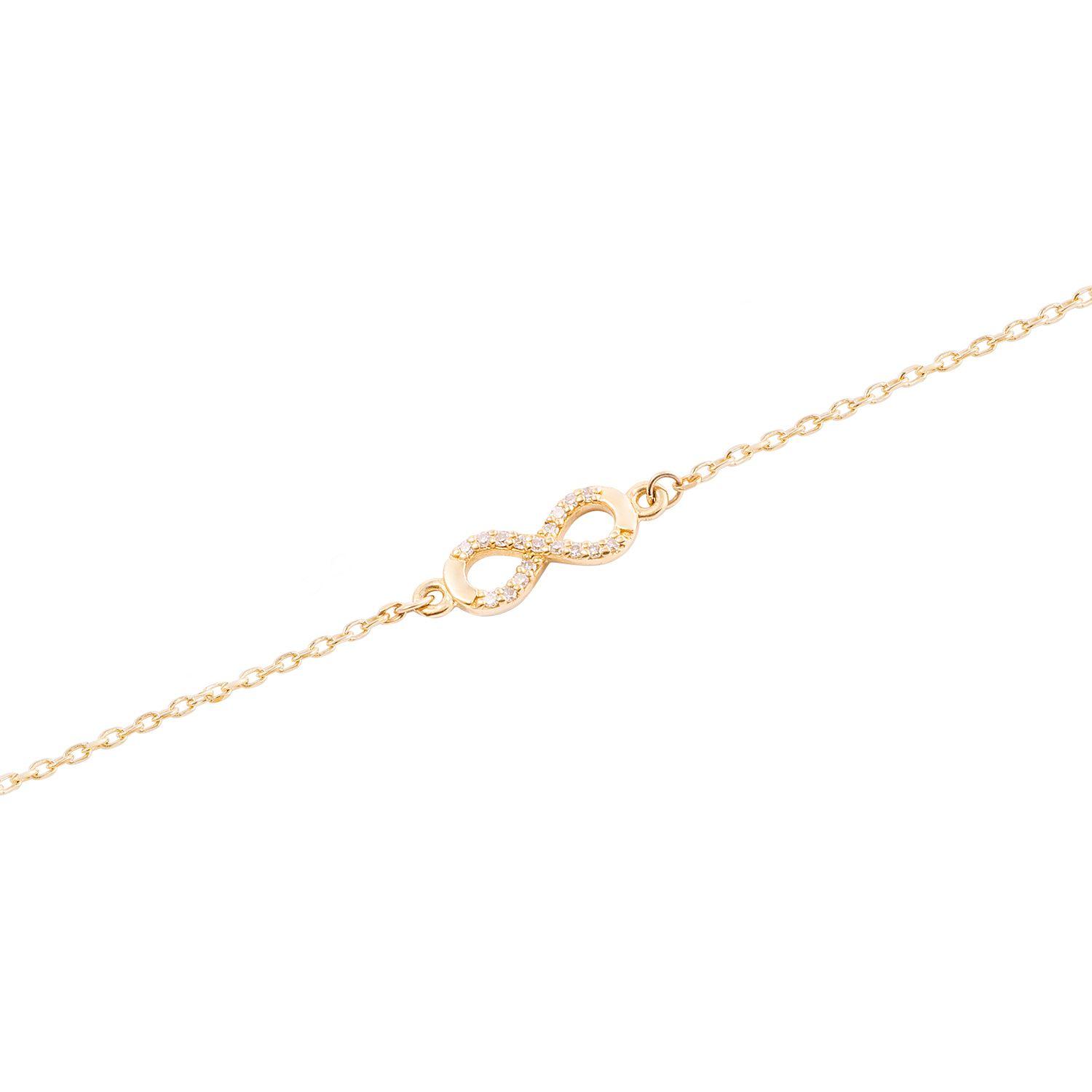 Pulsera de Oro de 18kt Modelo Infinito de 5 puntos-2