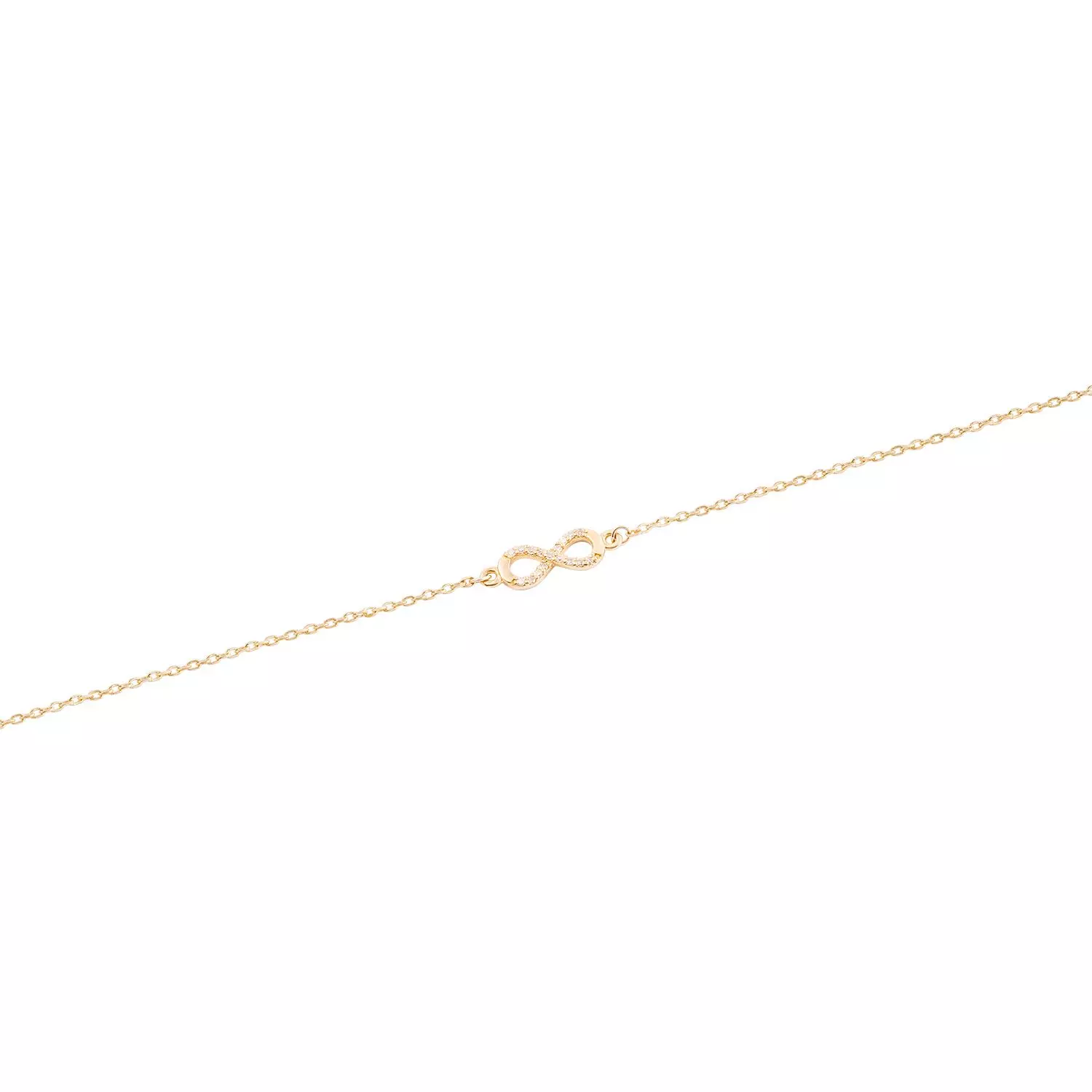 Pulsera de Oro de 18kt Modelo Infinito de 5 puntos-1