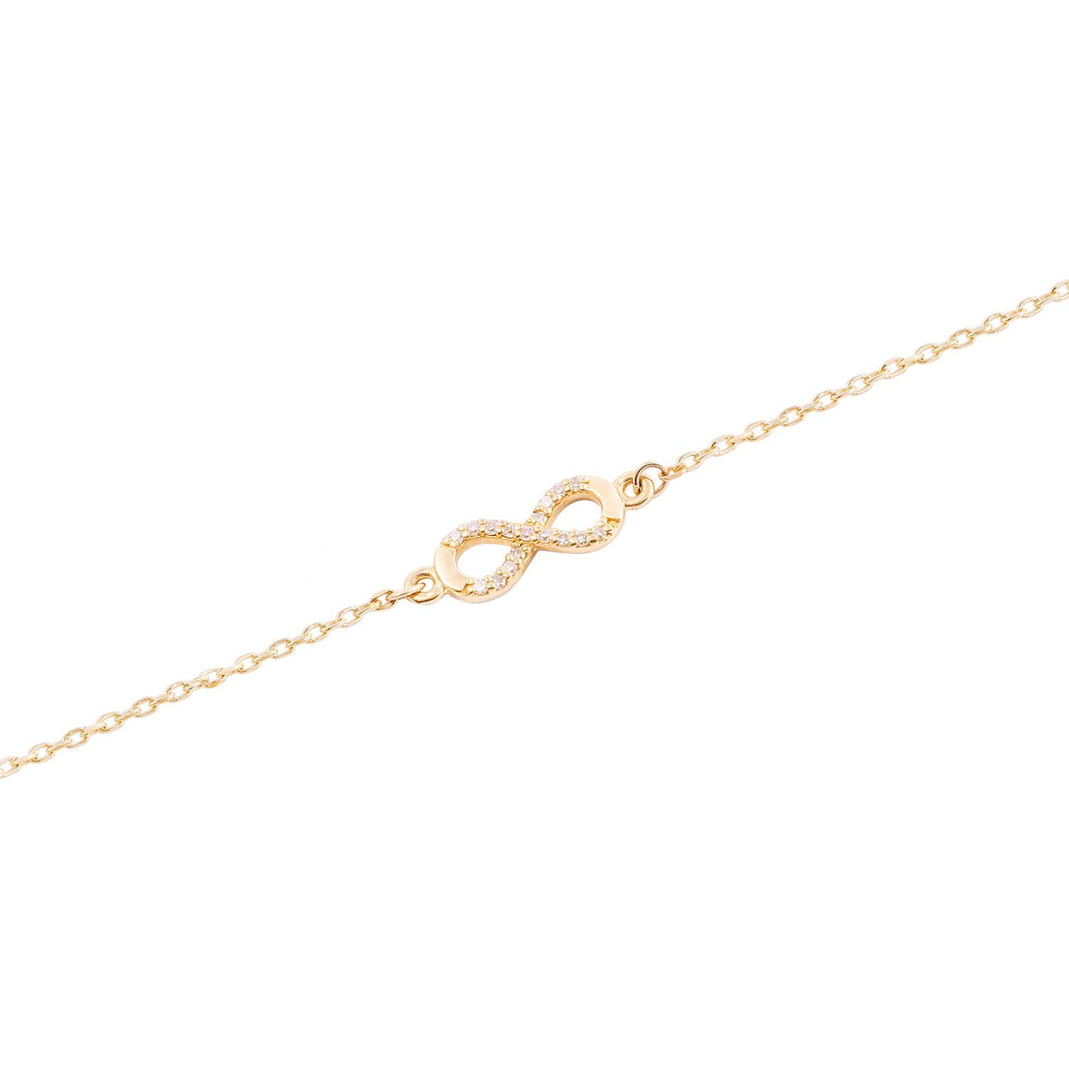 Pulsera de Oro de 18kt Modelo Infinito de 5 puntos-2