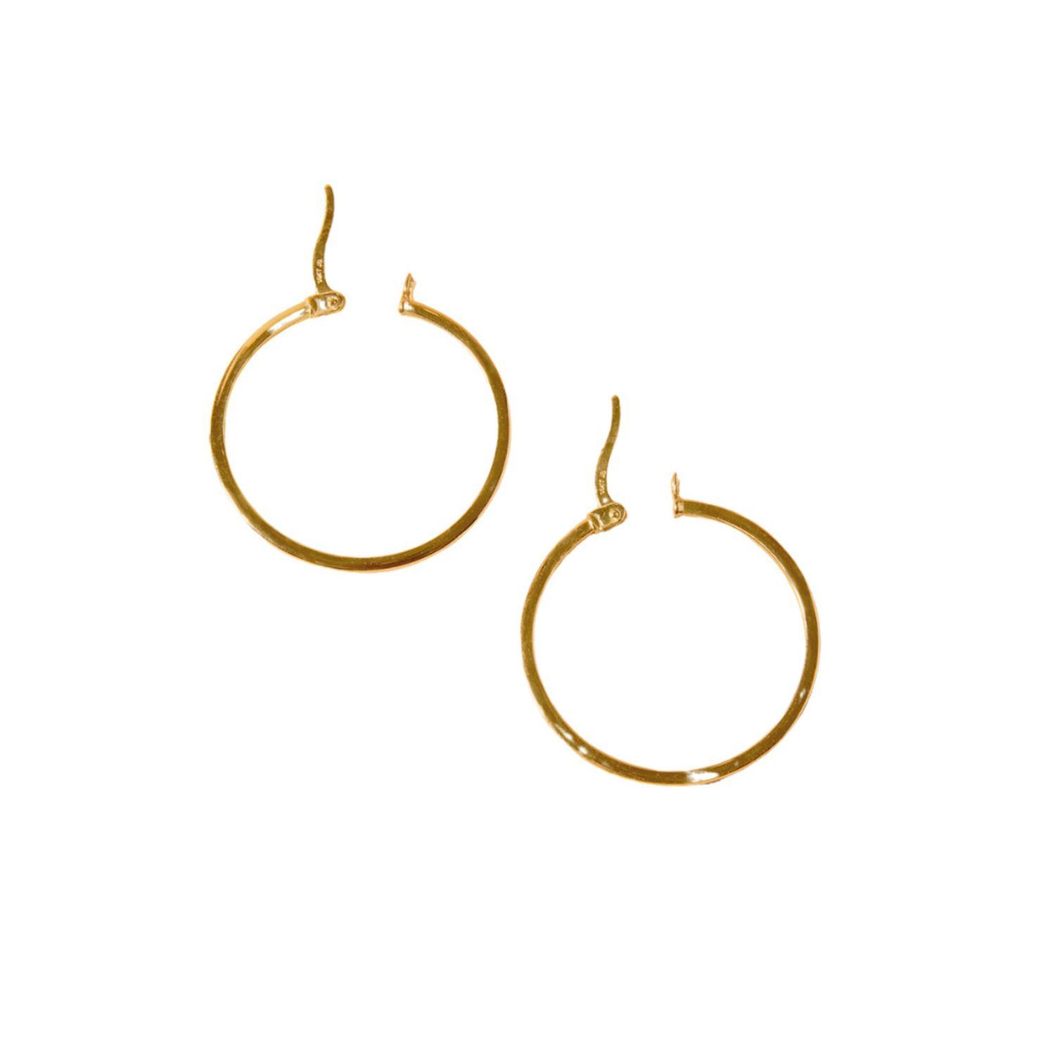 Aros de Oro 18kt Argollas Tubular en 26mm-2
