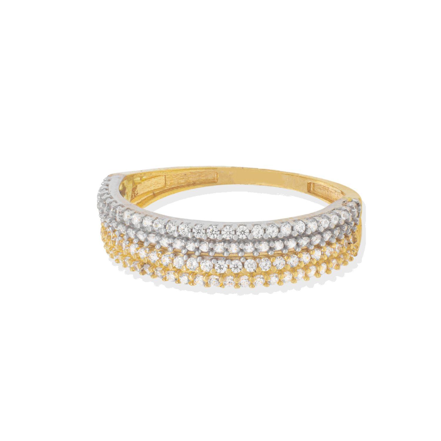 Anillo Compromiso de Oro 18Kt Bicolor Circón-2