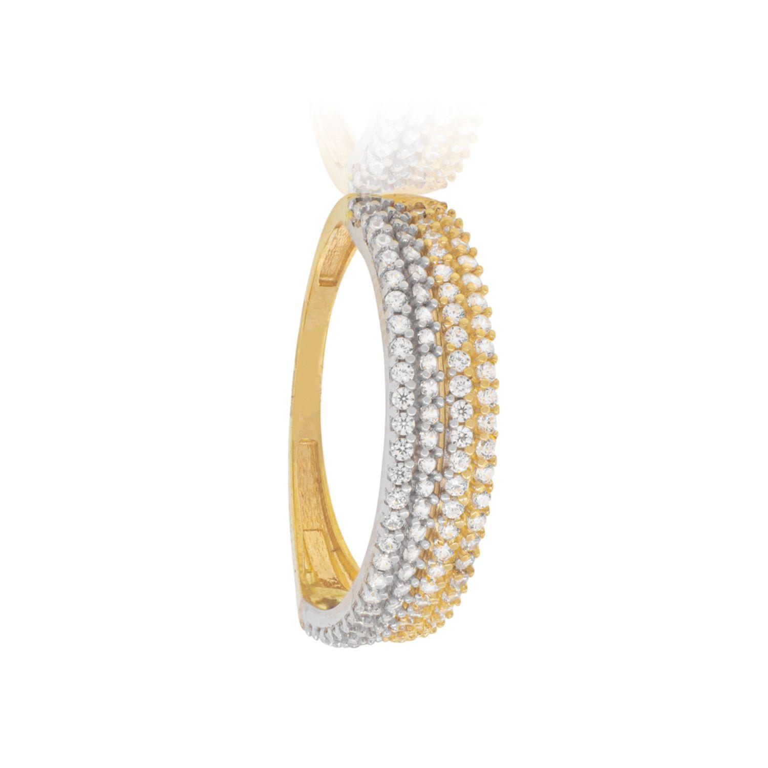 Anillo Compromiso de Oro 18Kt Bicolor Circón-2