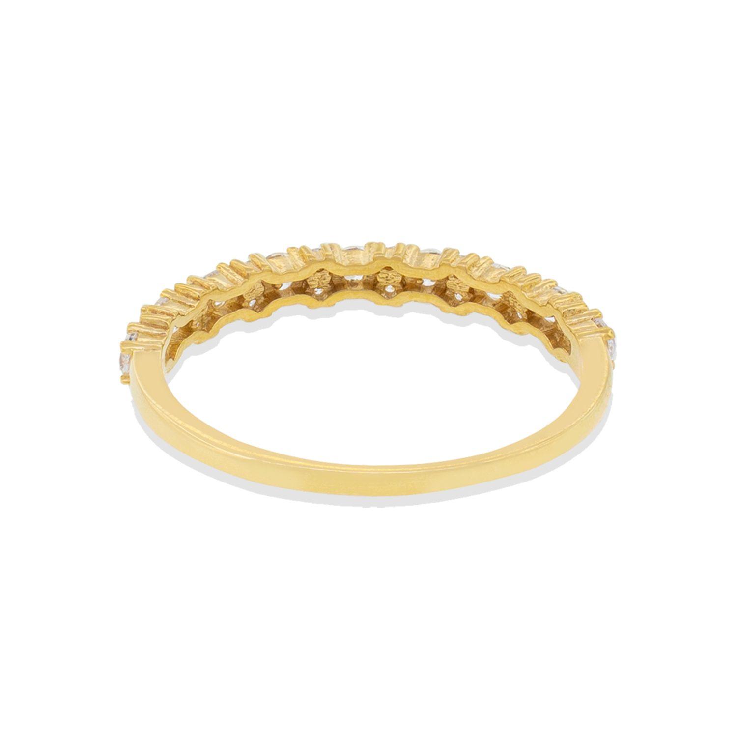 Anillo Compromiso de Oro 18Kt Dos Intercalado Circones-1