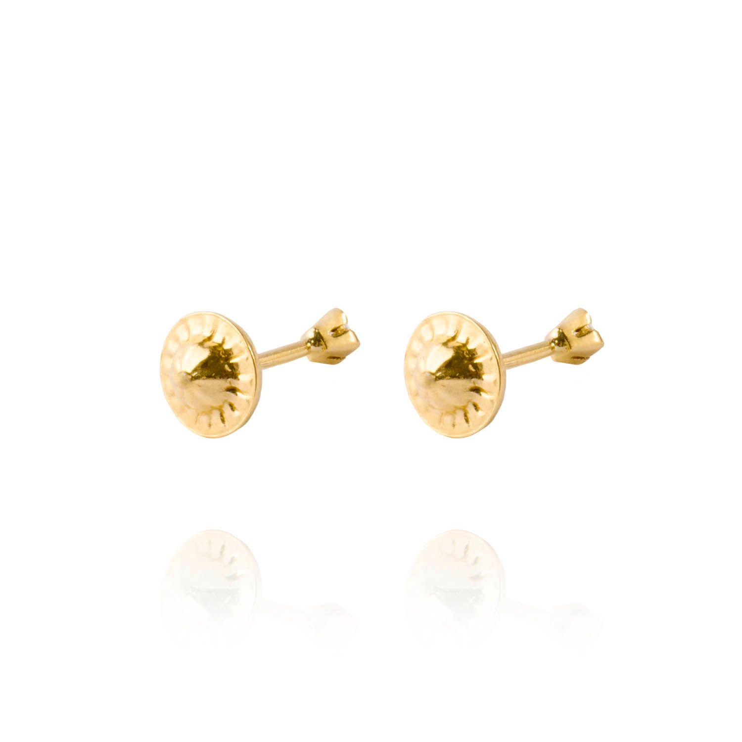 Aros de Oro 18kt Piedra de Circon-2