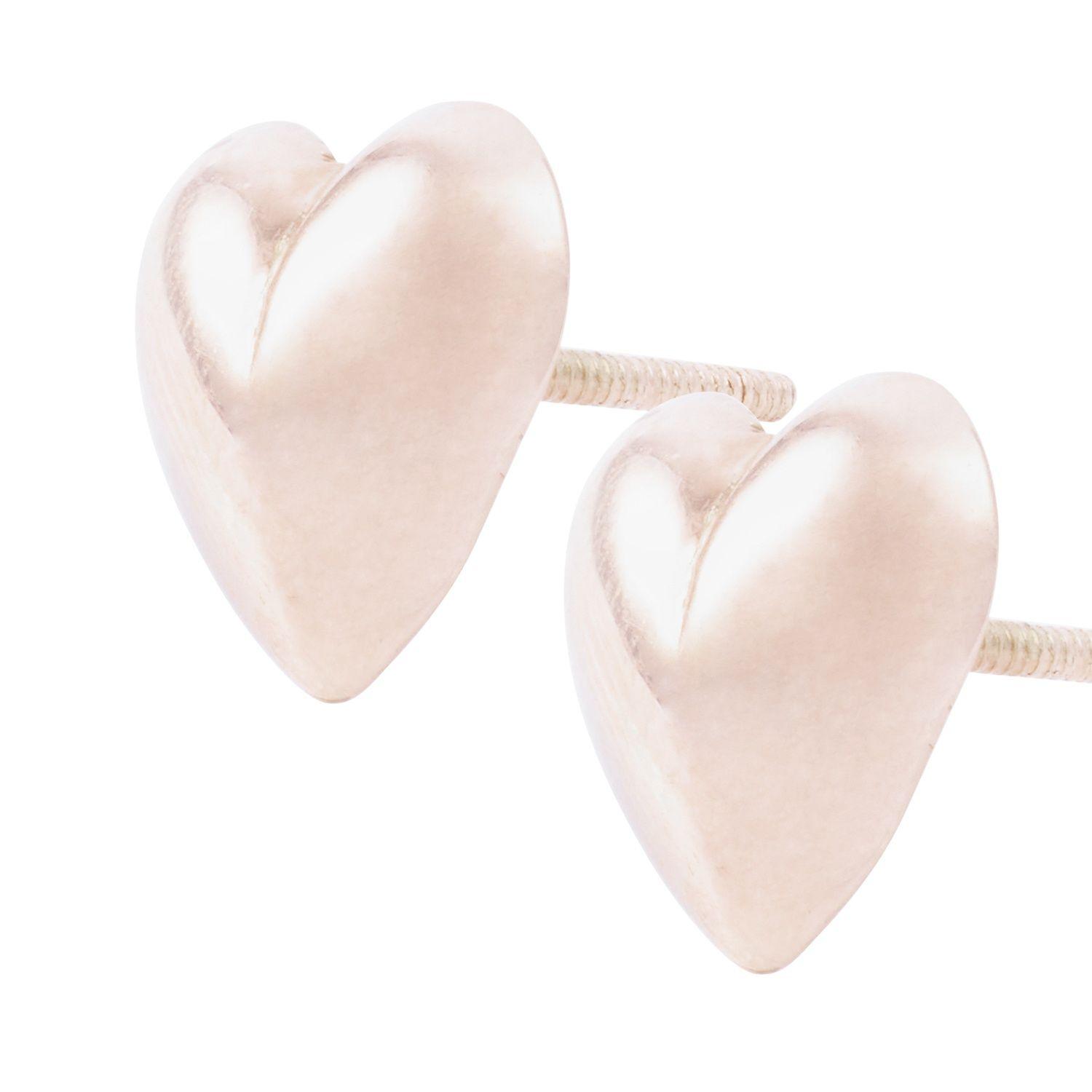 Aros Oro Miel 18kt Corazón Grande-1