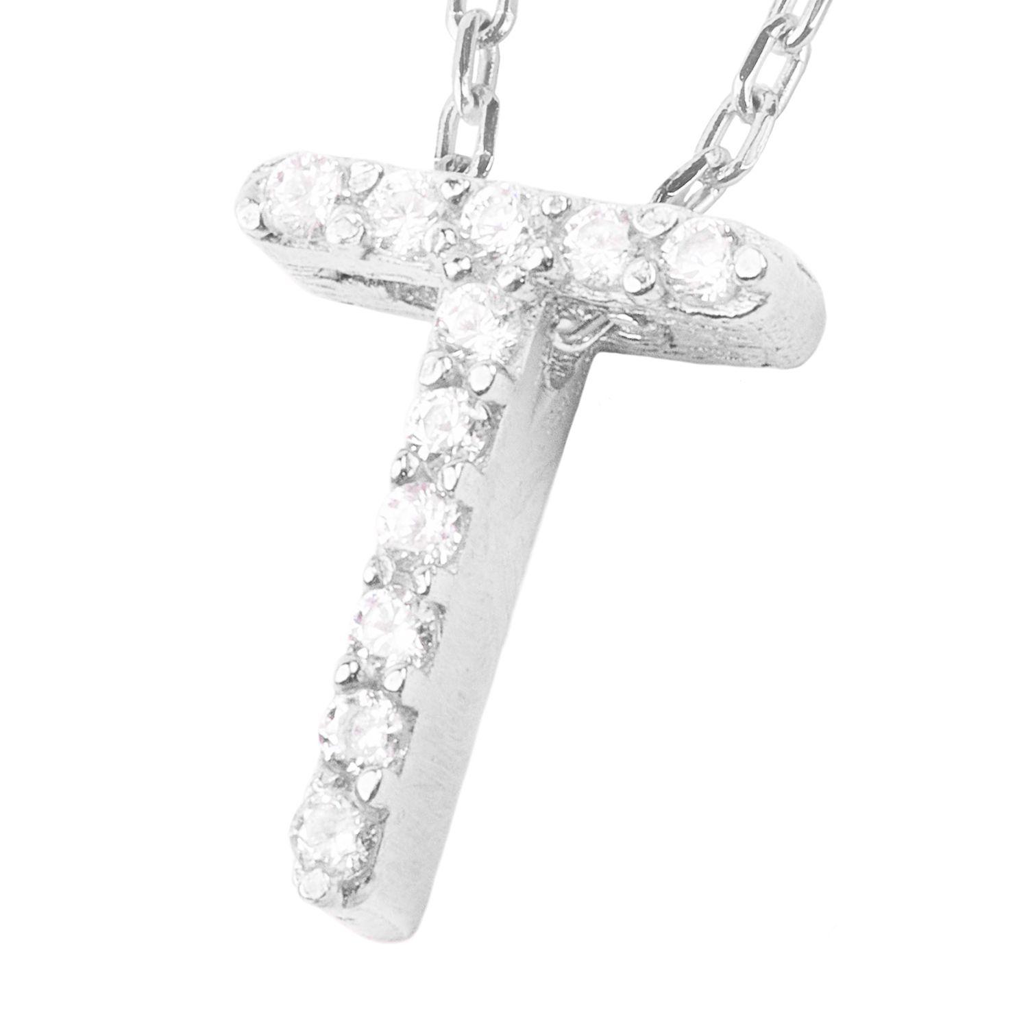 Collar de Plata Esterlina 925 Letra T-2