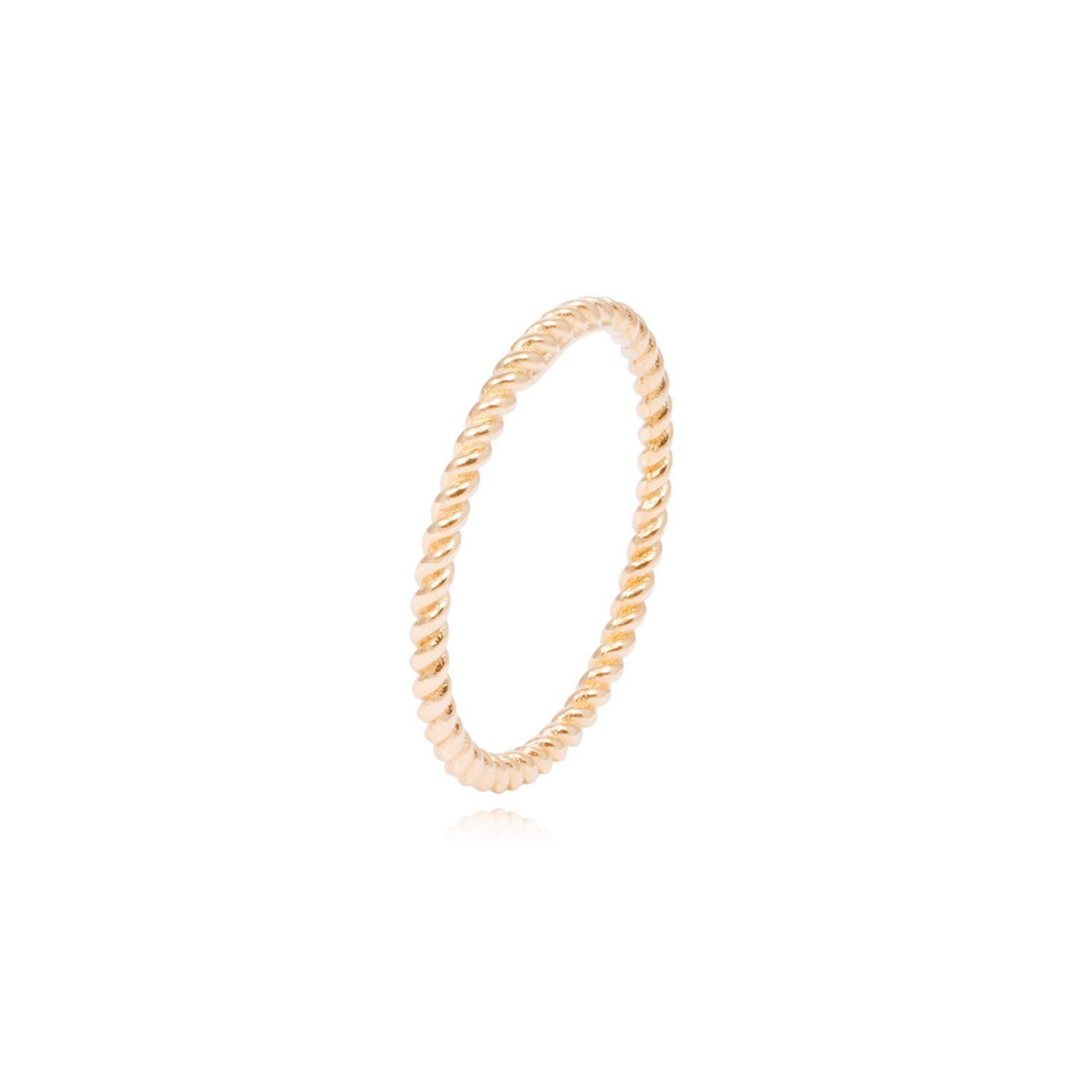 Anillo Oro Amarillo 18kt Trenzado Clásico-0