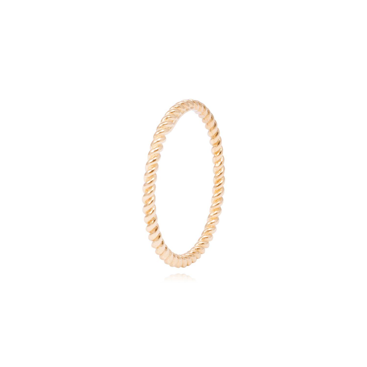 Anillo Oro Amarillo 18kt Trenzado Clásico-2