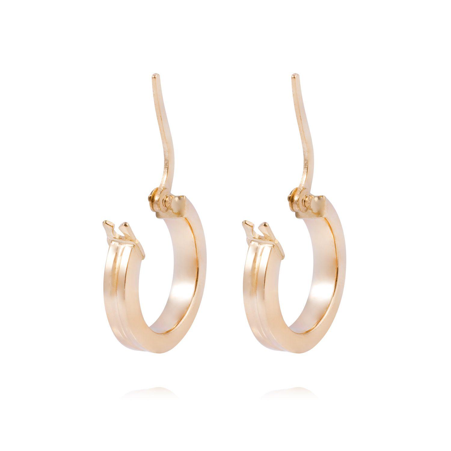 Aros de Oro 18kt Argolla 14 MM-2