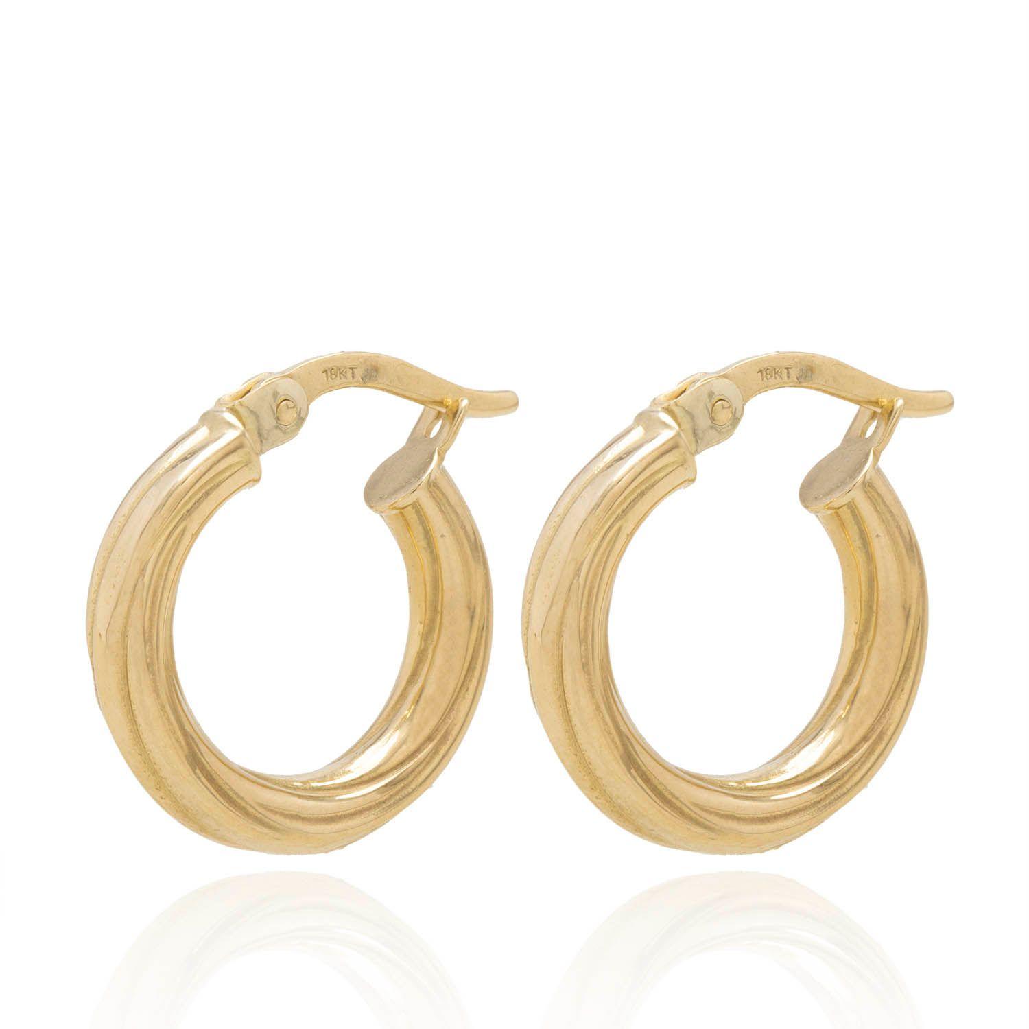 Aros de Oro 18kt Argollas Tocida-0