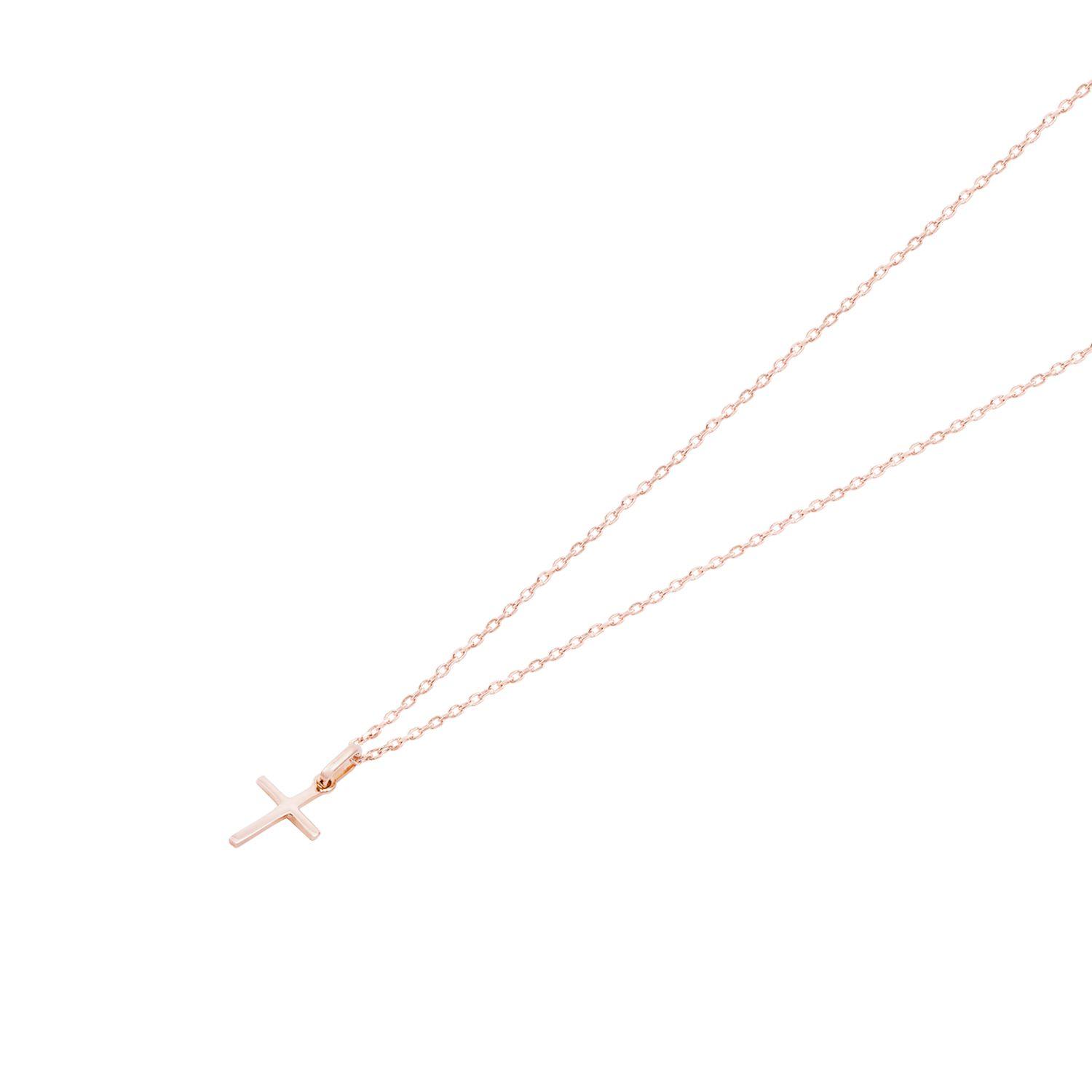 Colgante Oro Miel 18kt Cruz Pequeña 10x15 mm-2