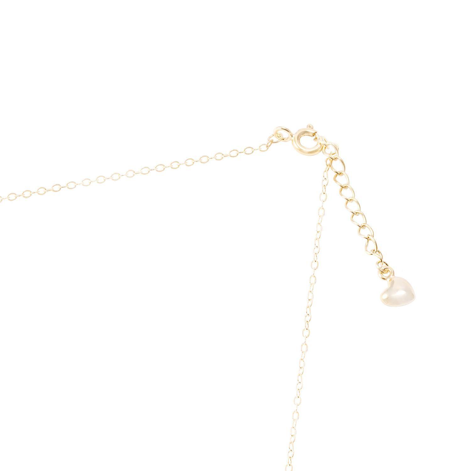 Collar de Plata Esterlina 925 Corazón Círculos de Circón Giratorio Revestido de Oro 18kt-2
