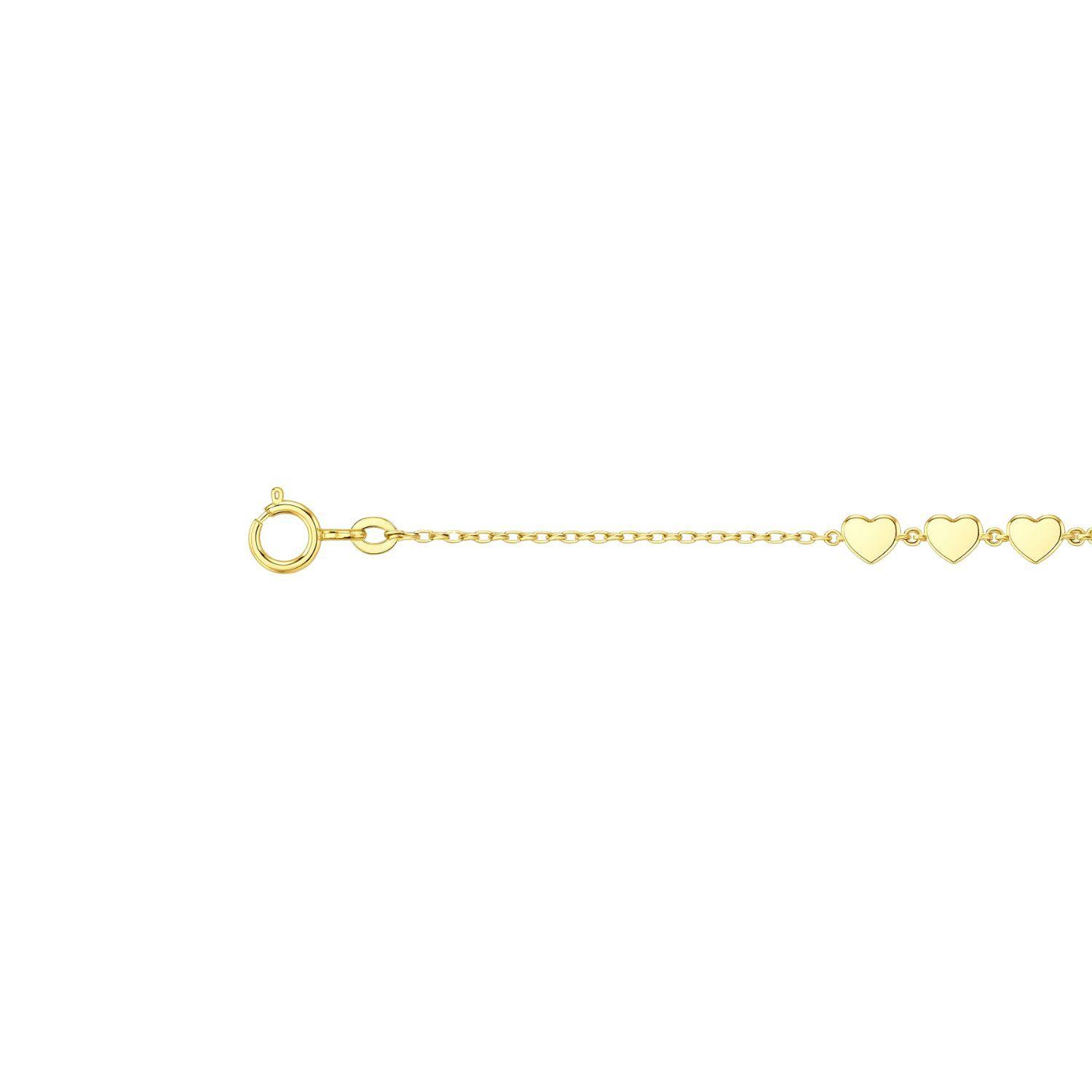 Pulsera Oro Amarillo 18kt Corazones 3x2-2