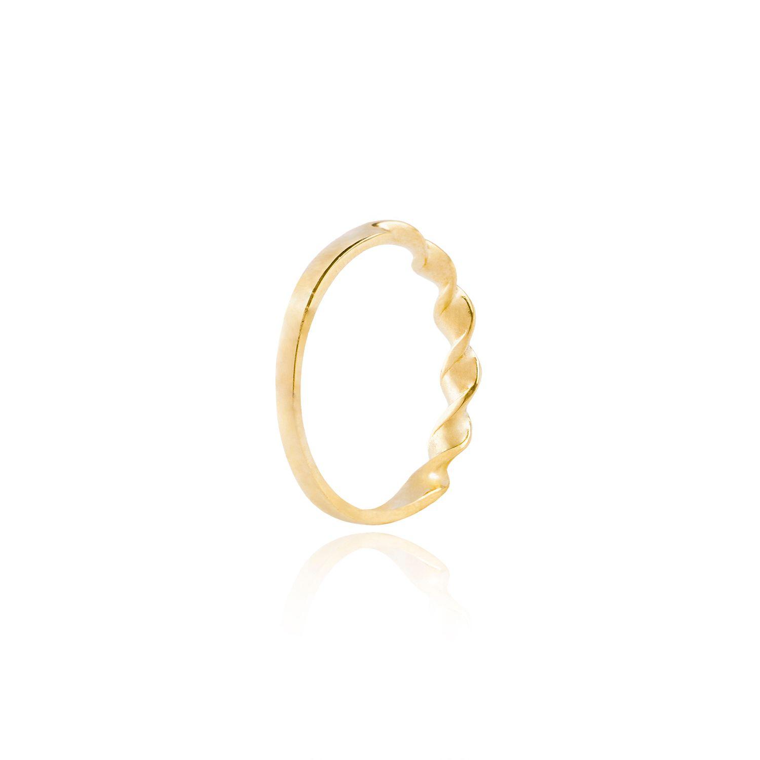 Anillo de oro 18kt Espiral, liso-1