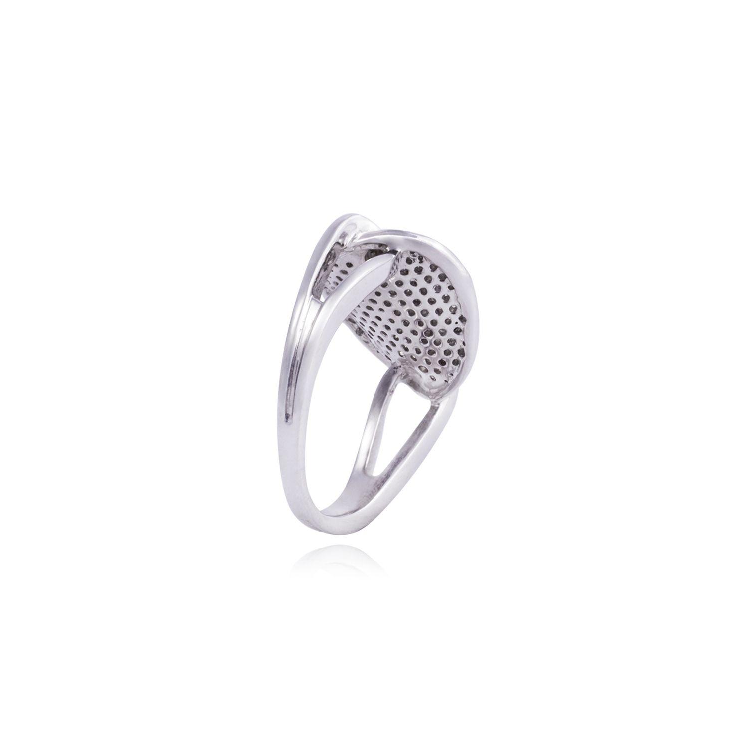 Anillo de Oro Blanco 18kt con Diamantes de 38Pts-2