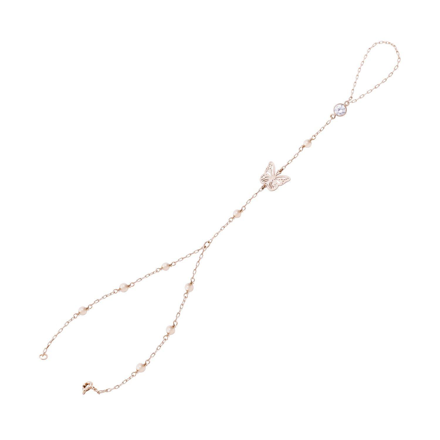 Pulsera Oro Miel 18kt Arabe Mariposa-2