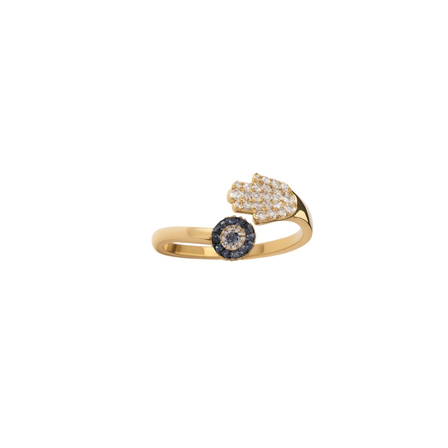 Anillo de Oro 18kt Diamantes 22 Pts es  Corte Brillante 9 Pts Zafiro-2