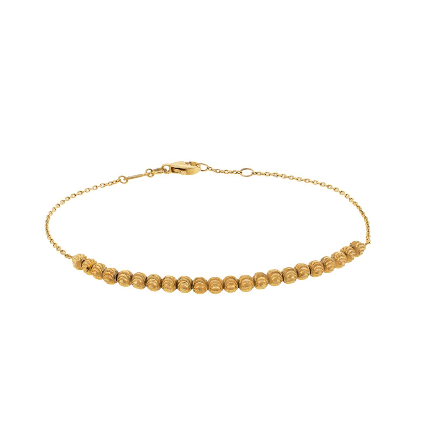 Pulsera de Oro 18kt Bolitas Unidas-2