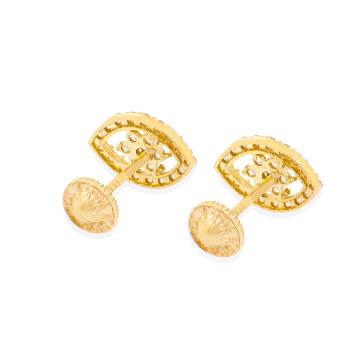 Aros de Oro 18kt Ojo Turco con Circonitas-2