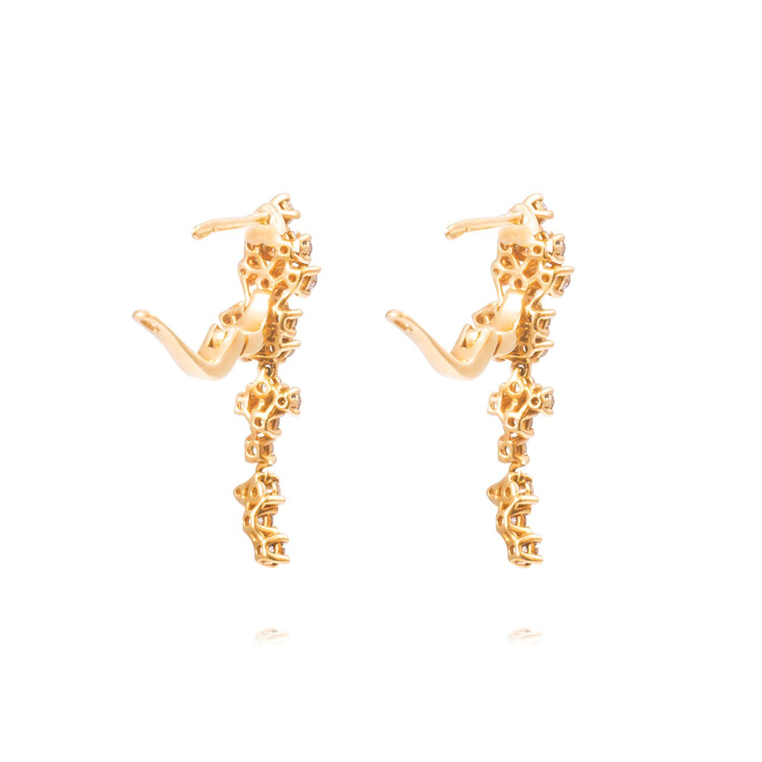 Aros Oro Amarillo 18kt Diamantes 90 Pts-2