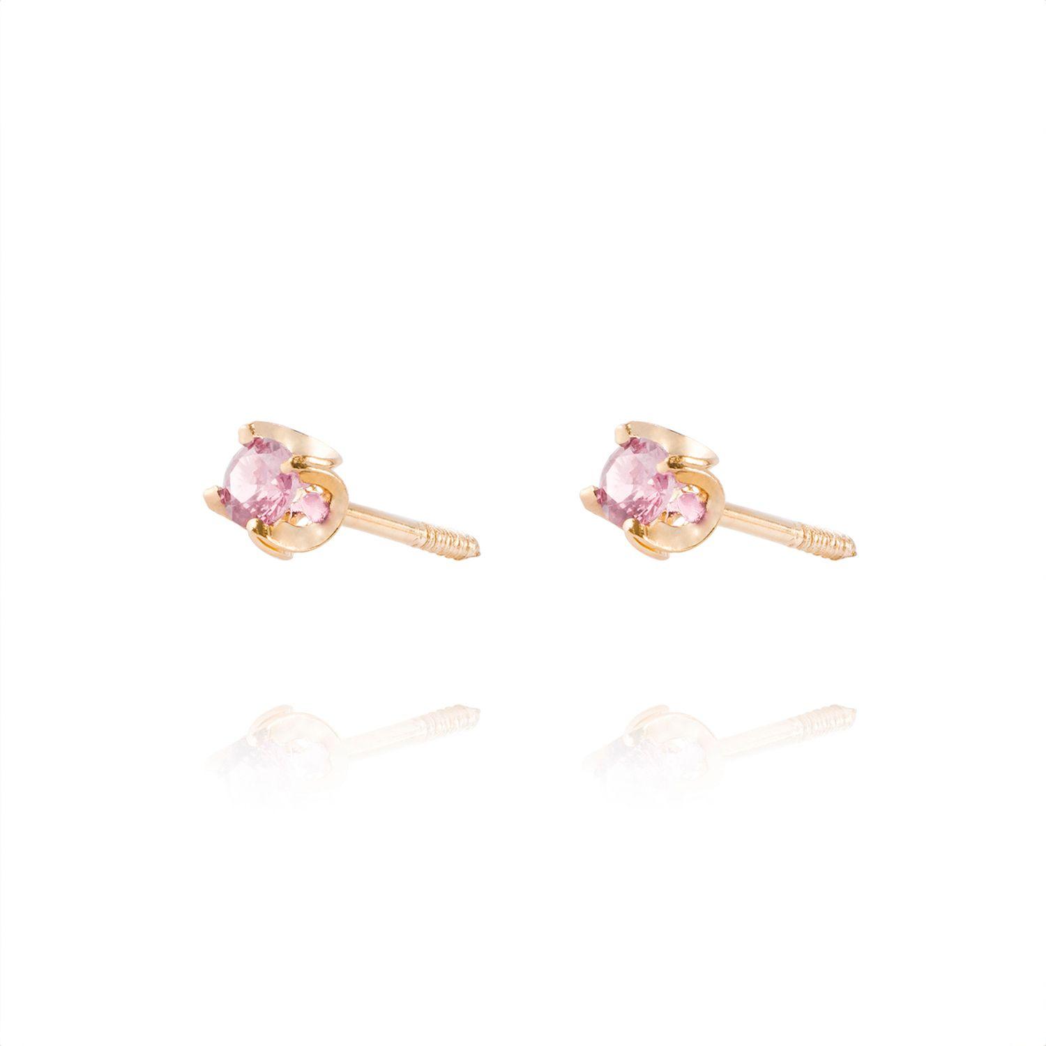 Aros de Oro 18kt Rosa Francia 3MM-1