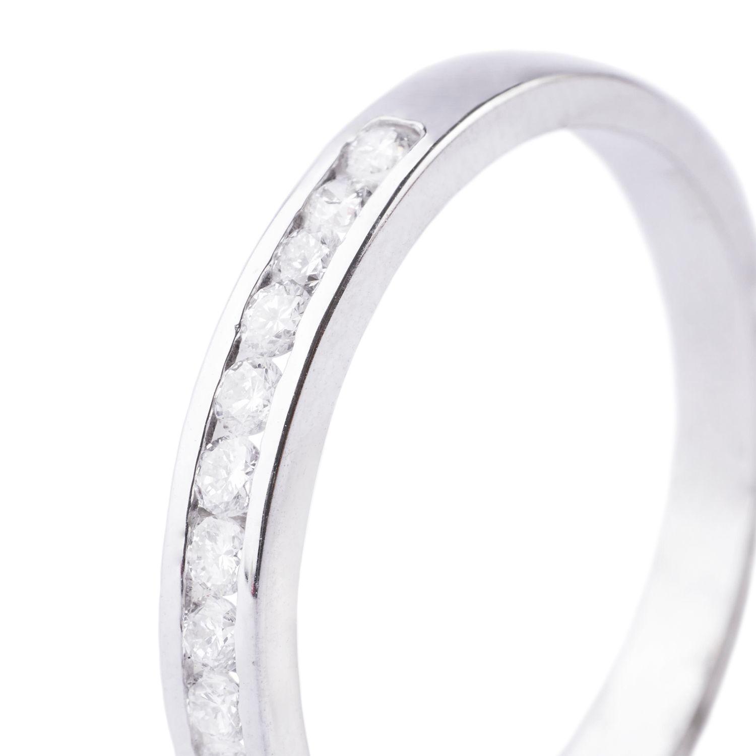 Anillo de Oro 18kt con Diamantes 26pts Modelo Riel Corte Brillante-2