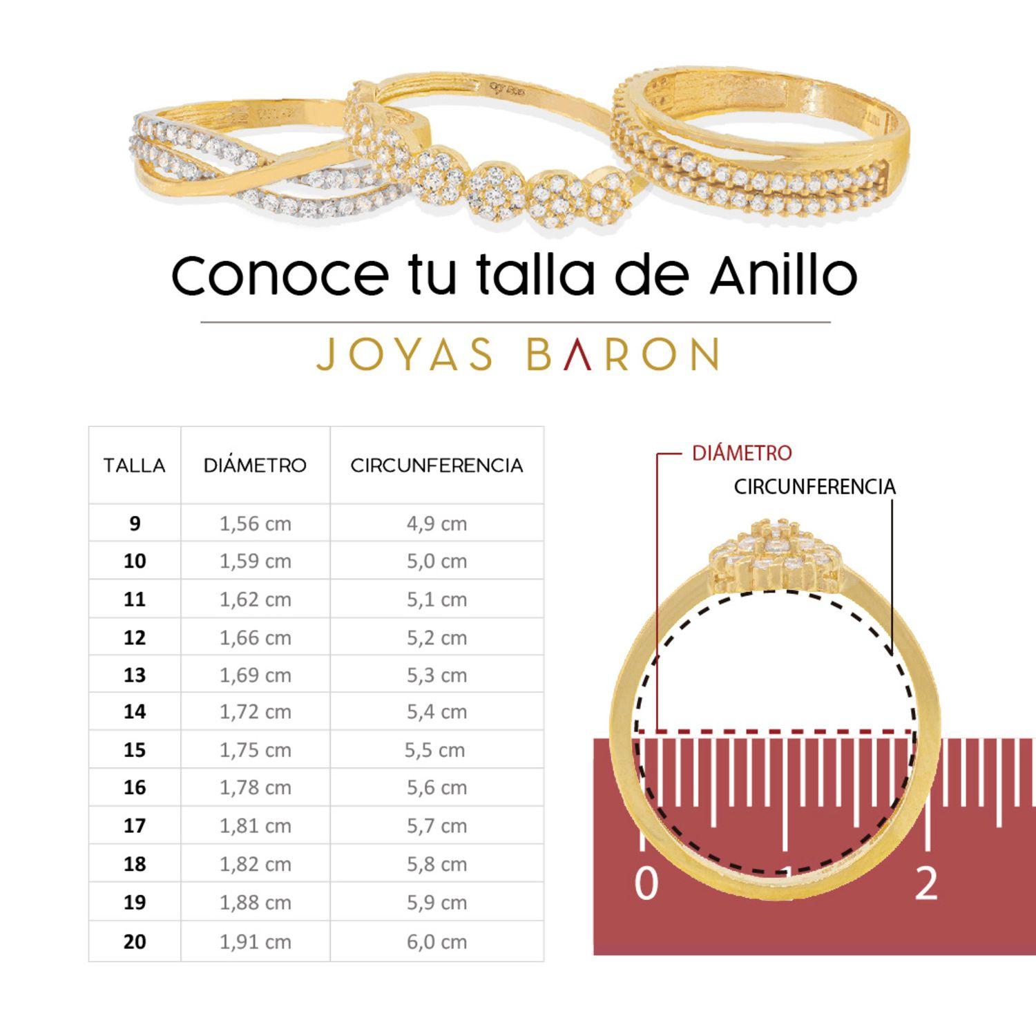 Anillo de Oro 18kt con Diamantes 26pts Modelo Riel Corte Brillante-3