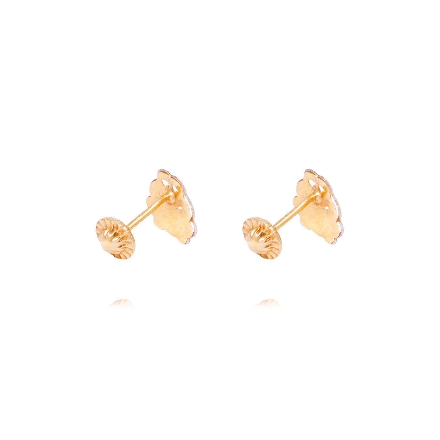 Aros Oro Bicolor 18kt Sapitos-2