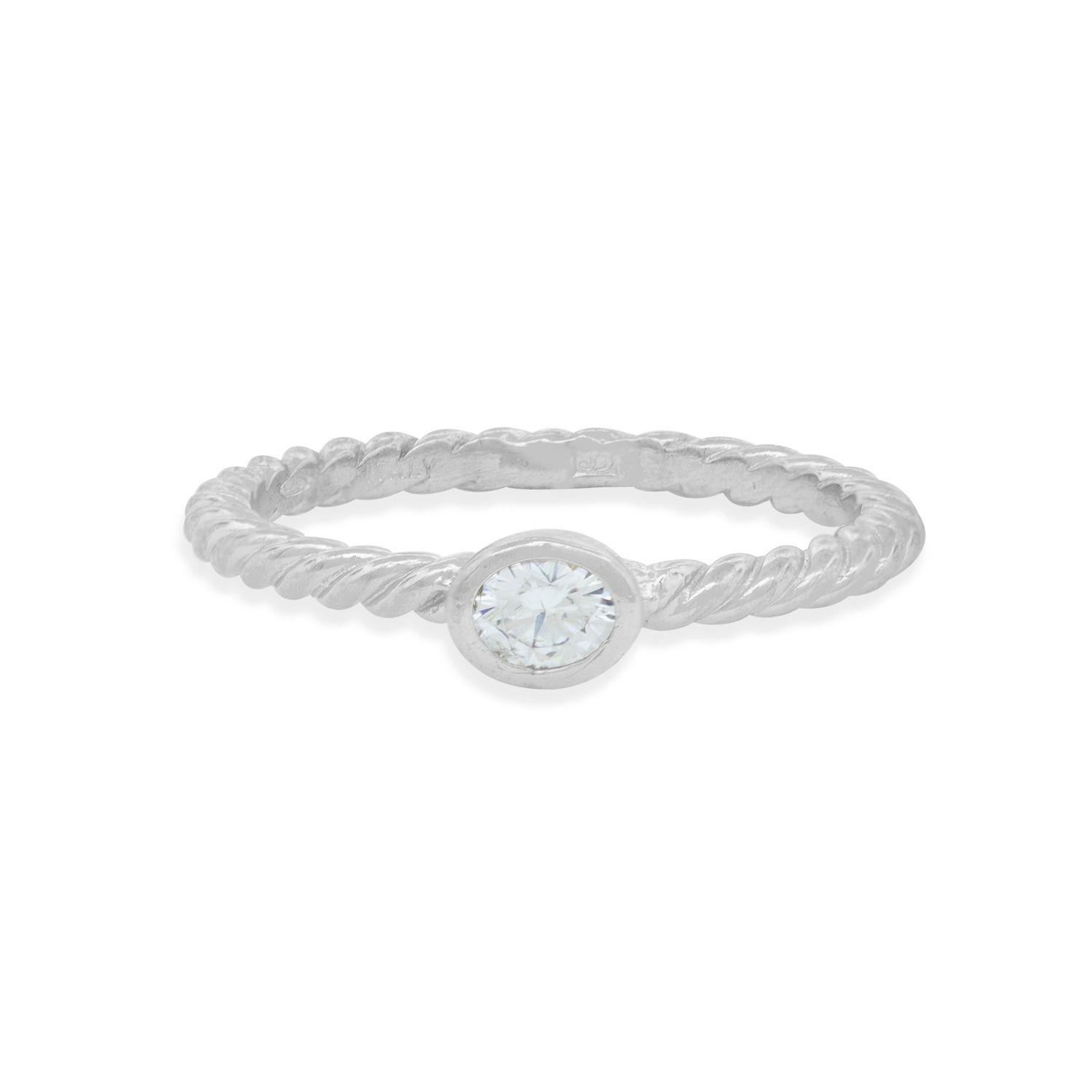 Anillo de Plata Esterlina 925 Nudo Circon-2