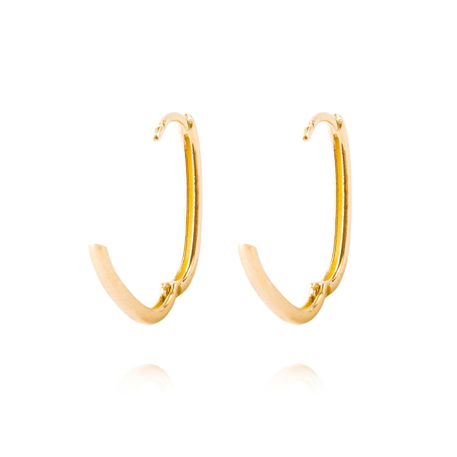 Aros de Oro 18kt Modelo Argollas Alargadas-2