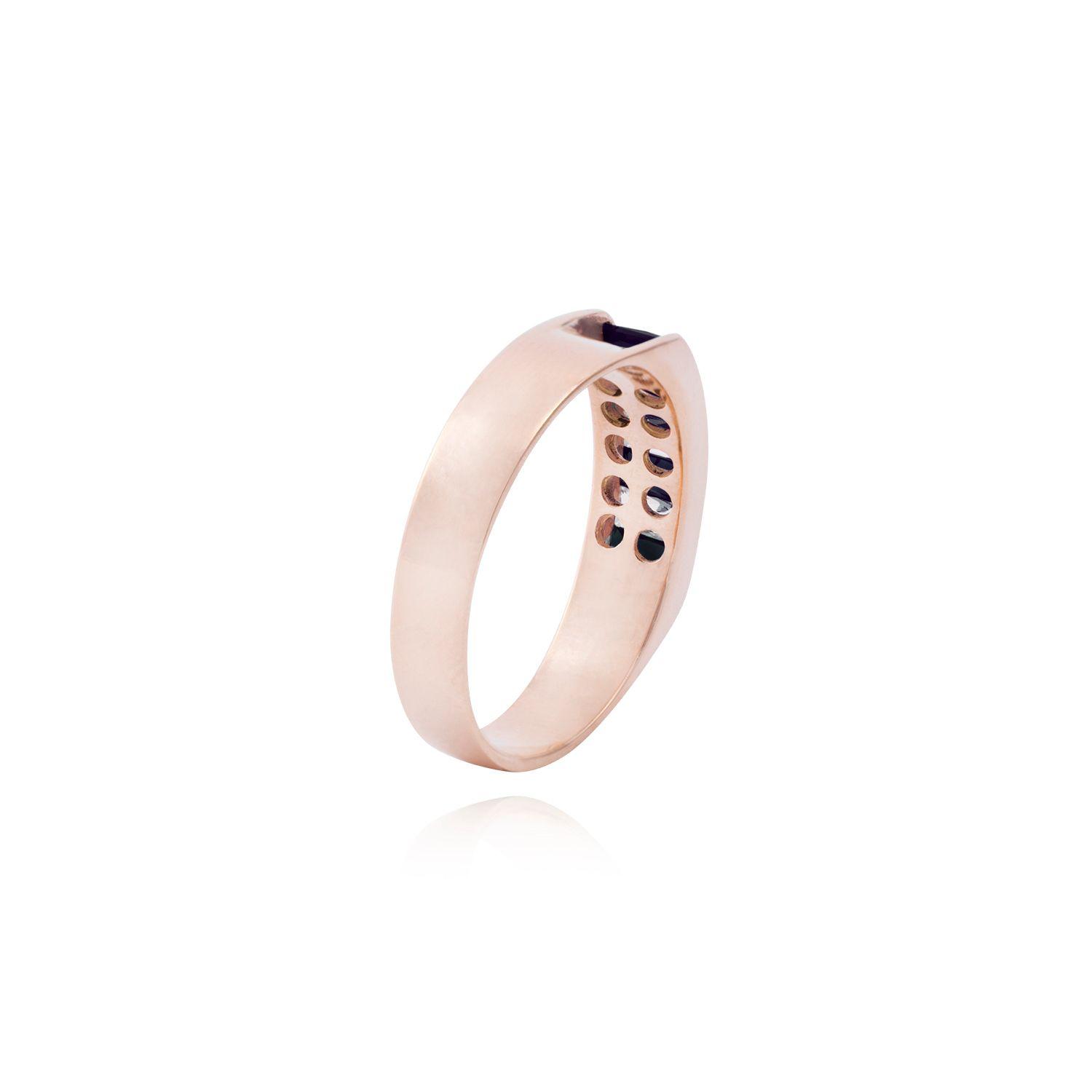 Anillo Oro Miel 18kt Ónix y Luna-2